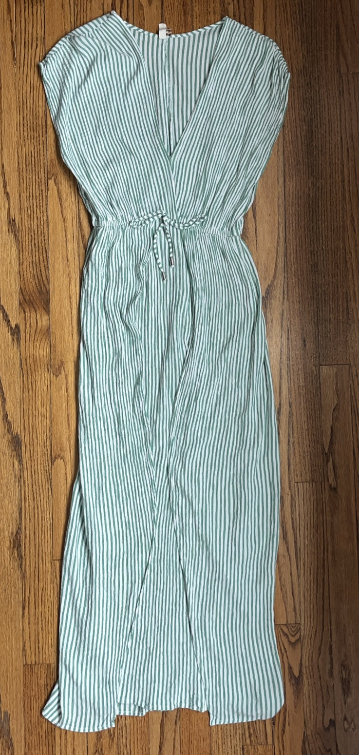 Elan Women’s Dress Size Extra Sm Boho Hippie Beachy Striped Coverup Lightweight