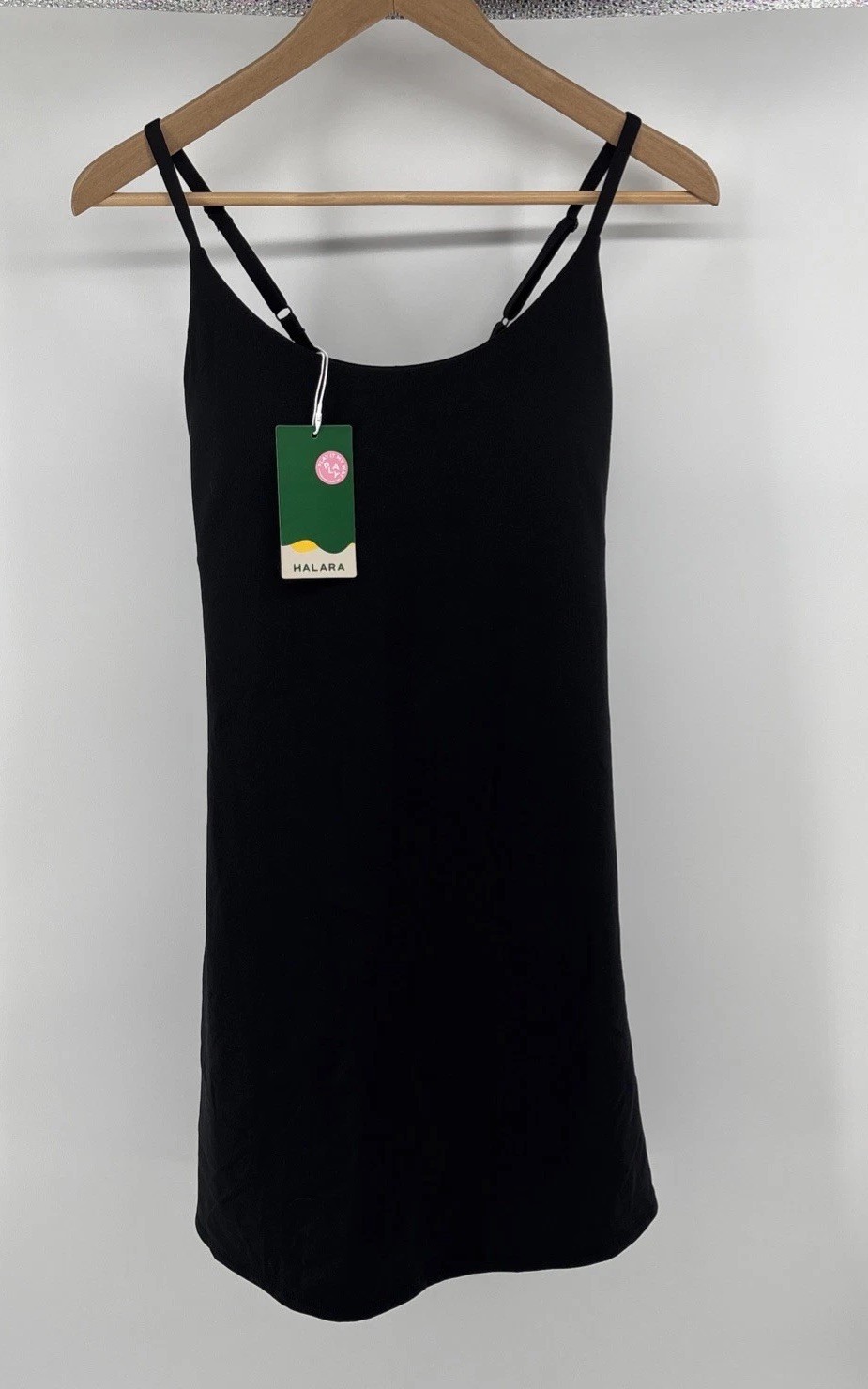 New Halara Crisscross Back Active Dress Black Size L Adjustable Straps Nylon