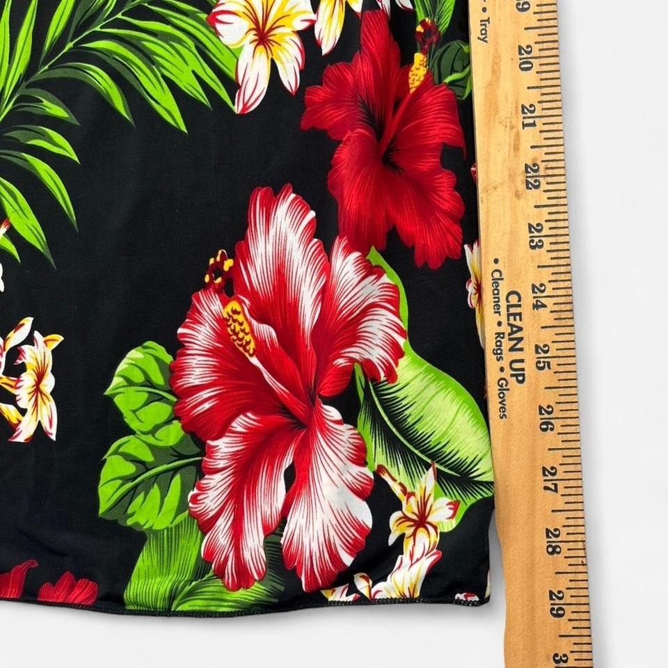 Vintage NaPua Collection Honolulu Hawaiian Floral Dress Hibiscus USA S 0157