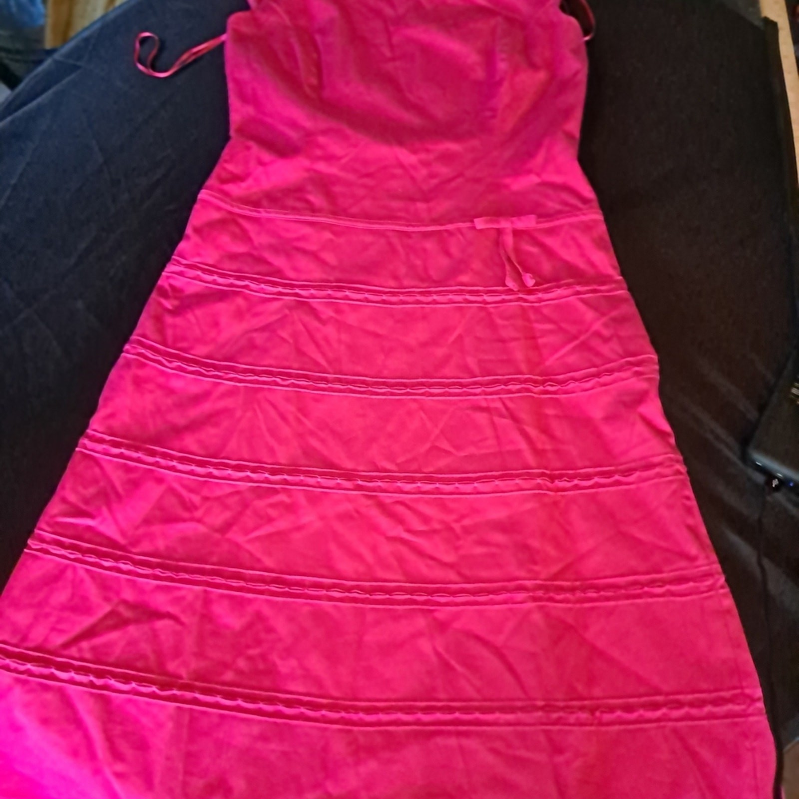 Liz Claiborne Pink Midi Dress size 6 hot pink