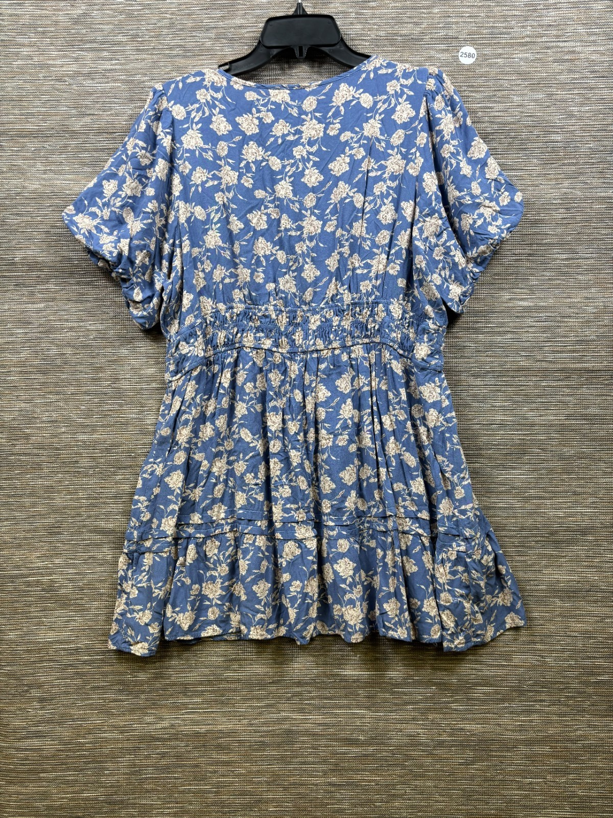 Umgee Romantic Floral Mini Tunic Dress Womens Size 1XL Smock Ruffle Fairycore