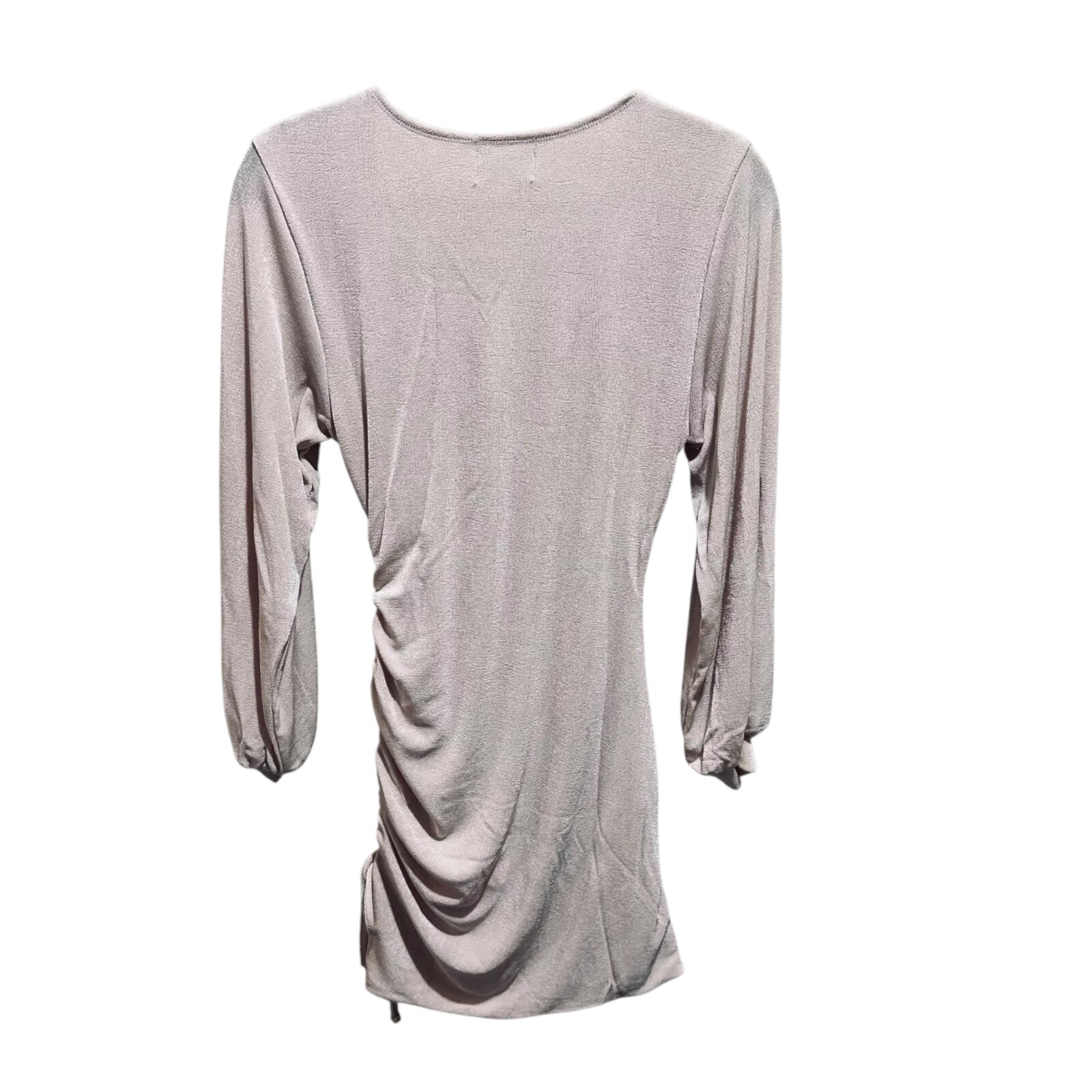 L*Space Size S Melissa Mini Dress Shell Champagne Ruched Surplice V-Neck NEW