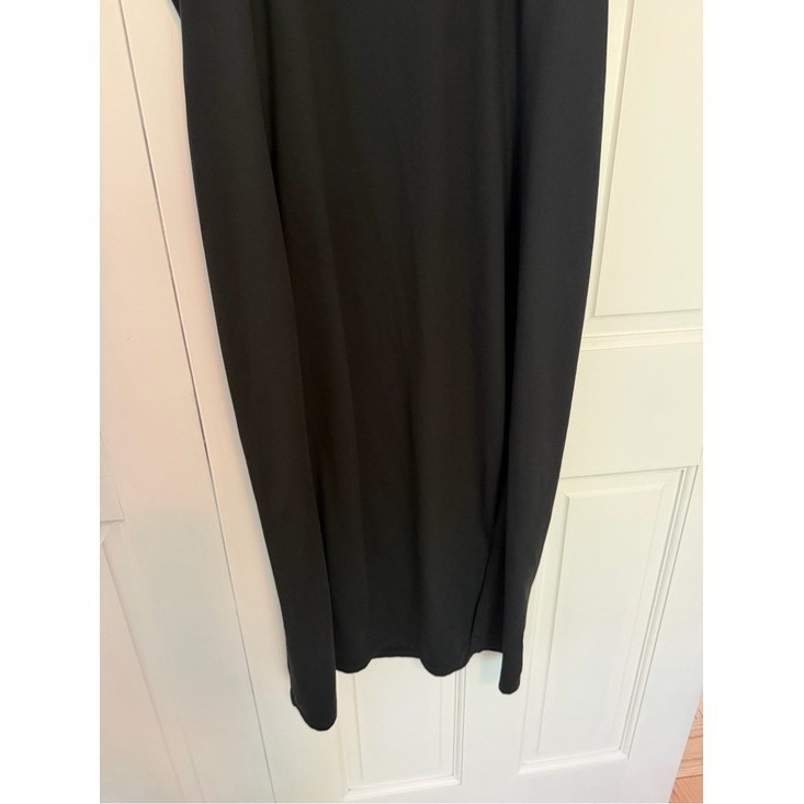 Fabletics Black Sleeveless Midi Maxi Tank Dress Side Slit Stretch Women’s Large