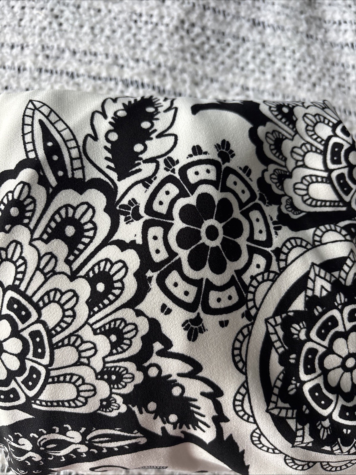 Joei & I Empire Waist Sleveless Graphic Print Lined Dress Tie Back Size XL