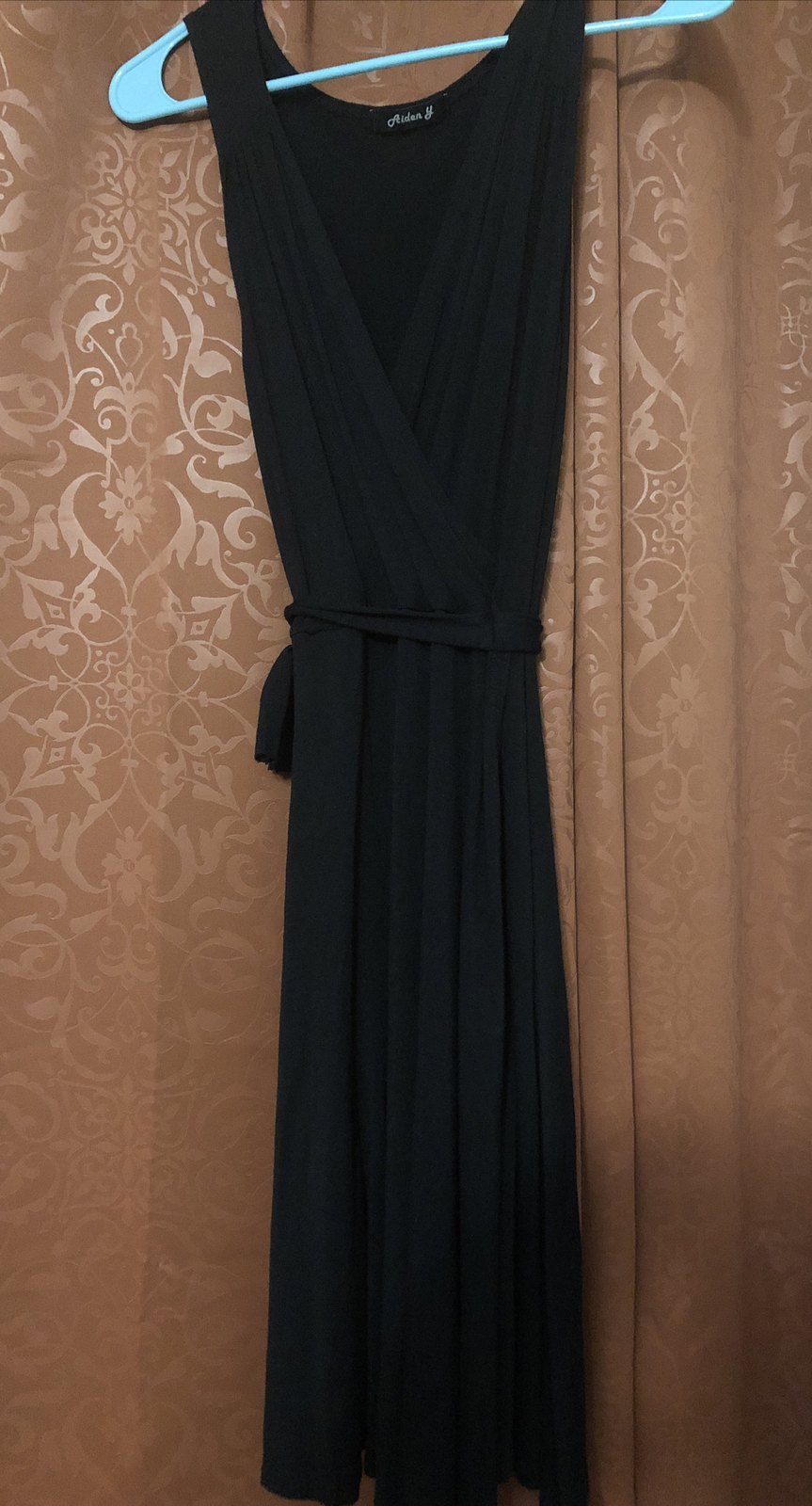 Aiden Y Dress Size S Small Black Wrap