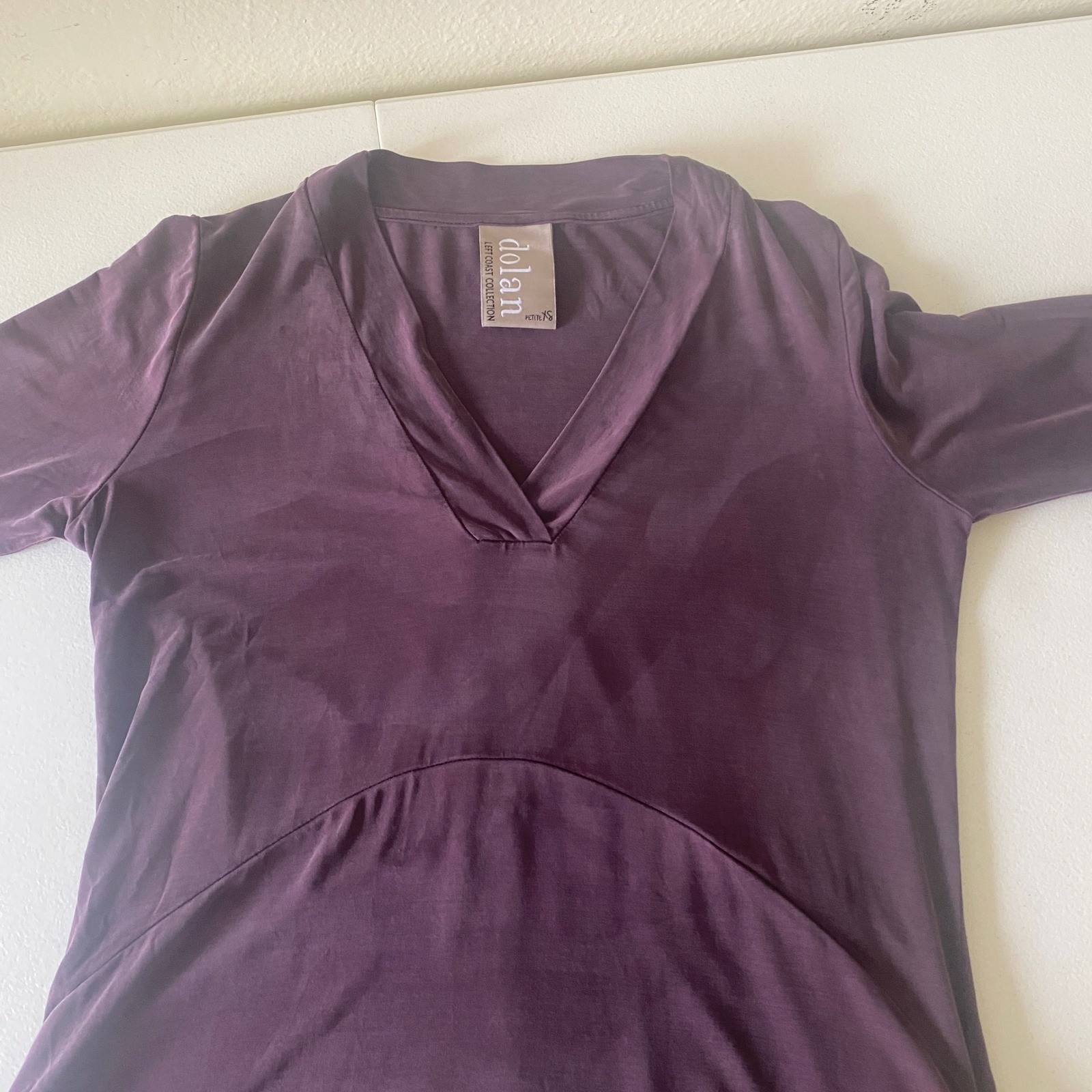 Dolan Left Coast Collection Mini Dress Petite XS Purple Cupro Pockets