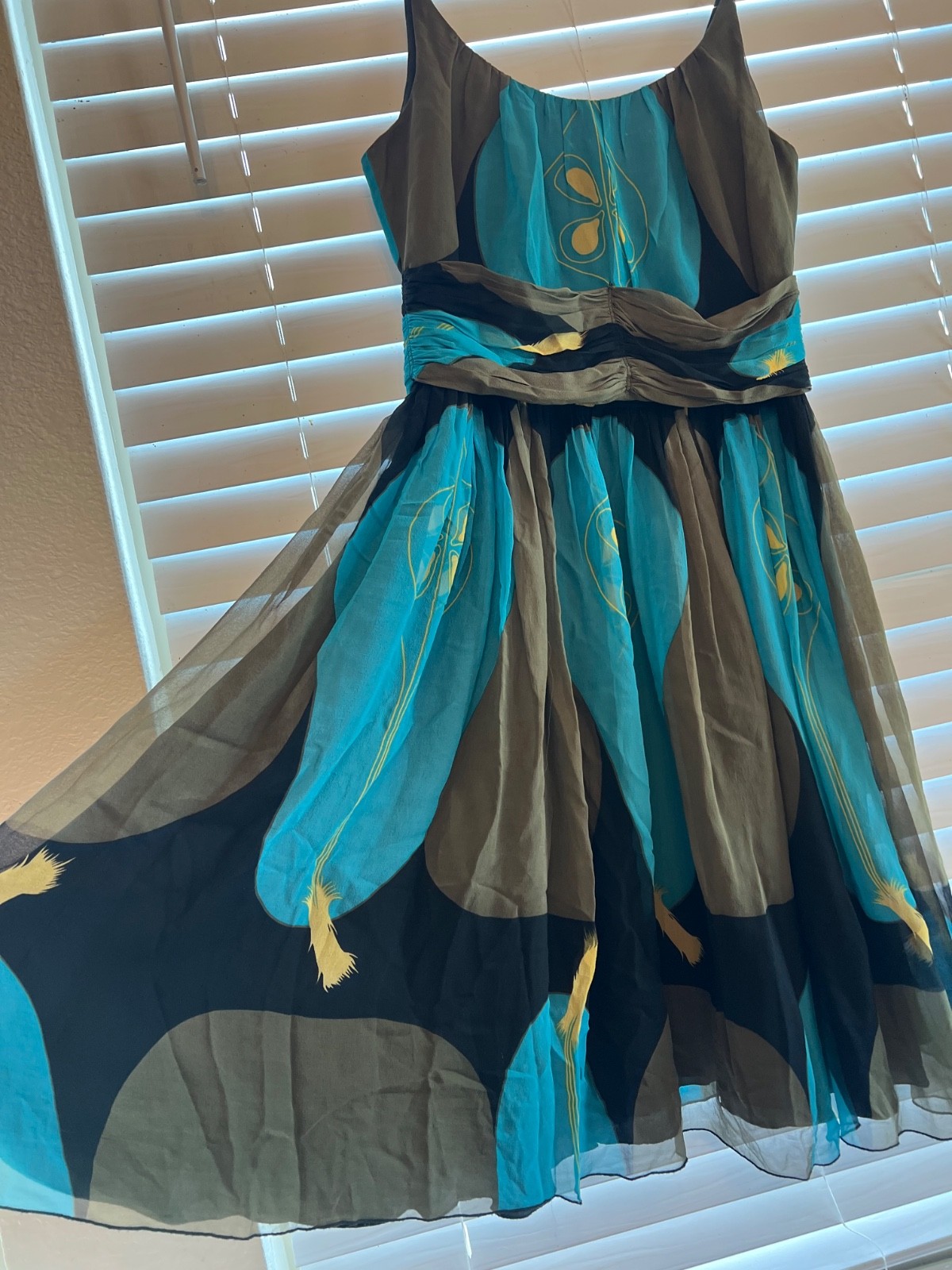 Silk and flowy anthropologie dress