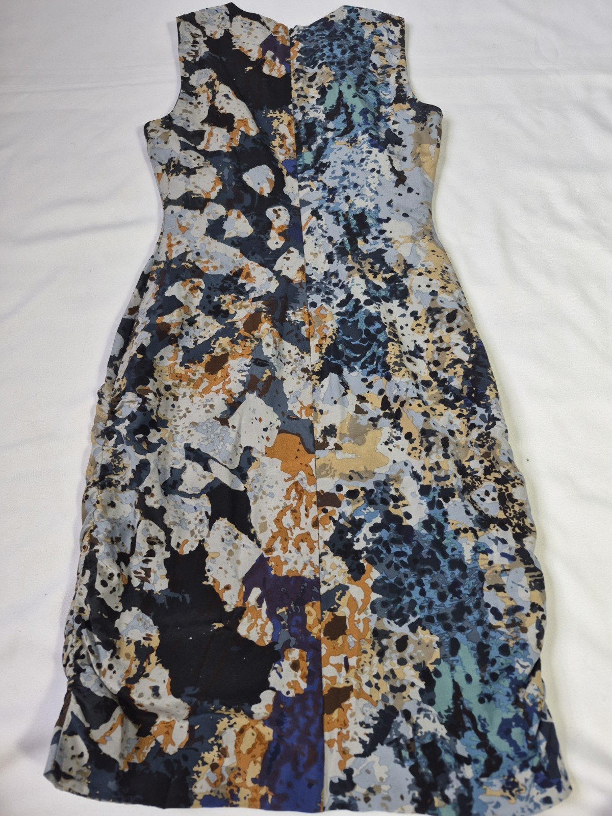 ANDREW MARC ADELE RIVER STONE FLORAL PRINT SILK COTTON SLEEVELESS DRESS$260-sz 0