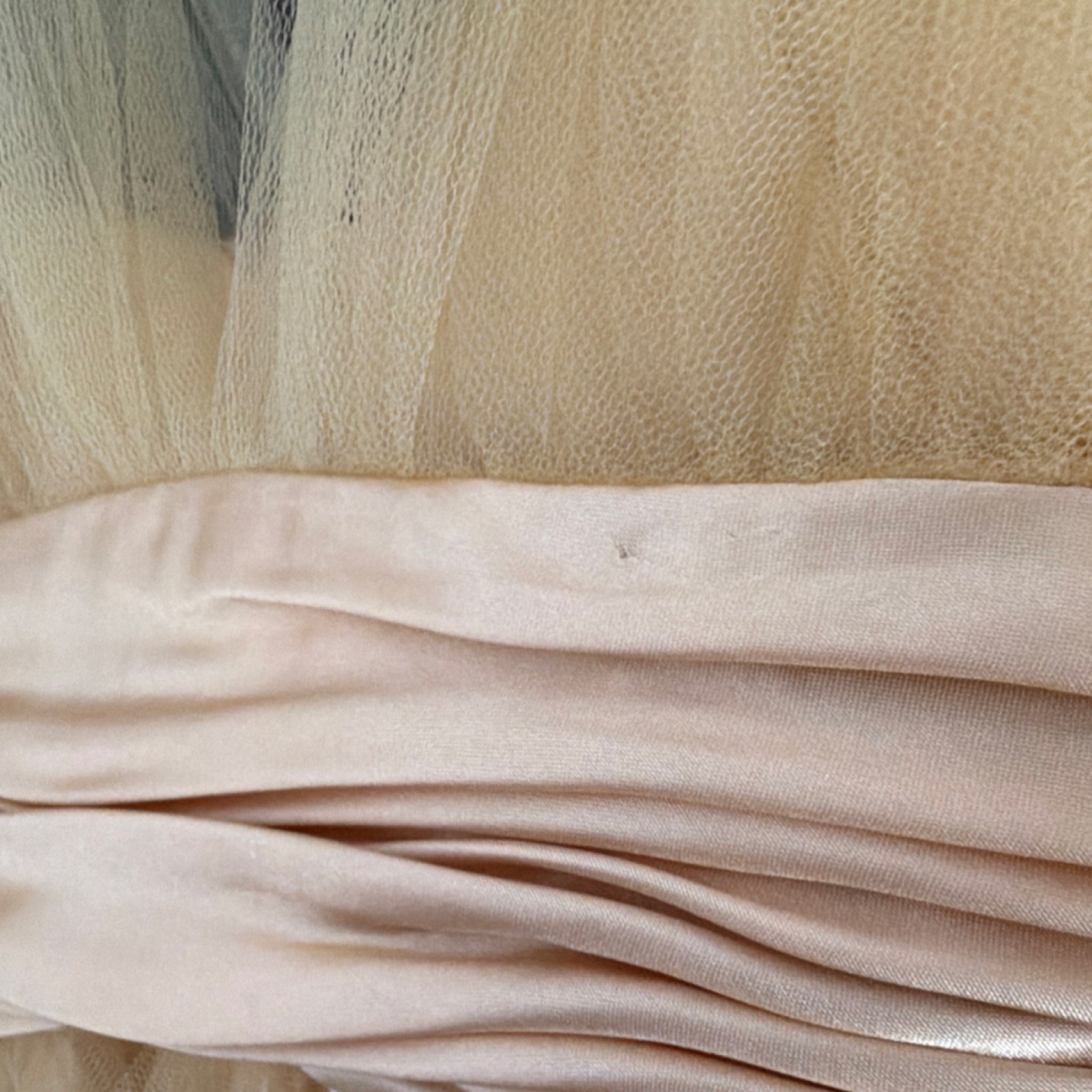 Dancing Queen Gold Beaded Tulle Sleeveless Strapless V-Neck Short Dress L