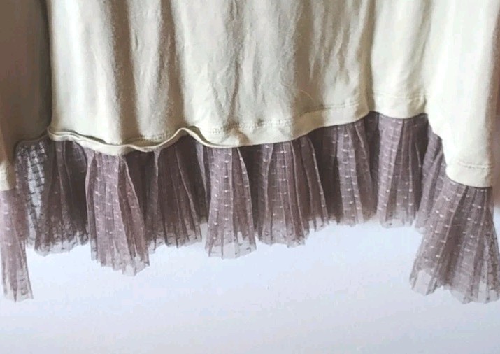 LOGO Layers by Lori Goldstein Sleeveless Tunic Dress Size M Pleated Hem ~ Cream