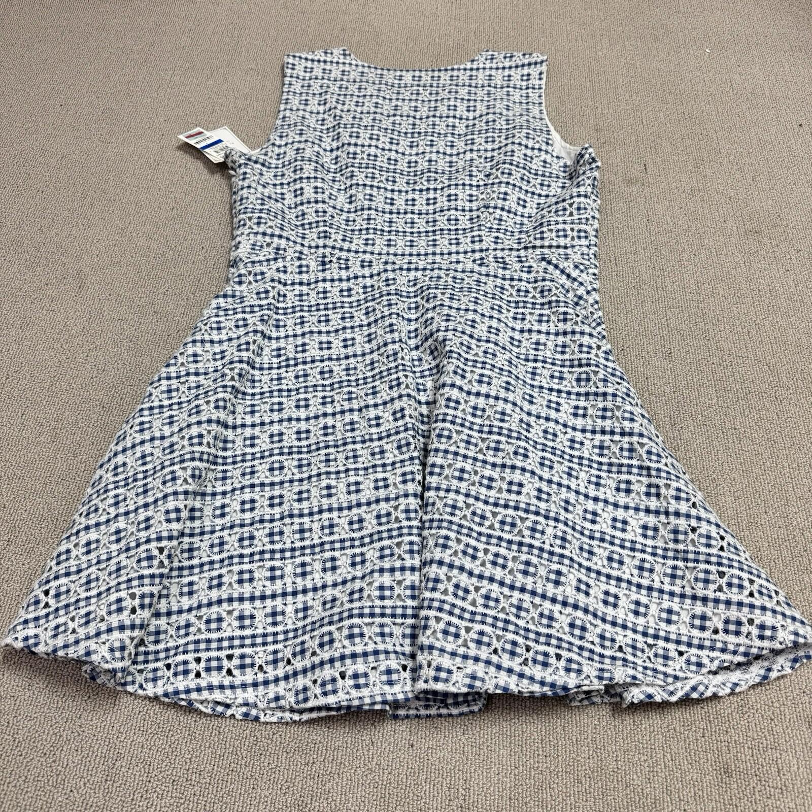 Maison Jules Dress Blue White Sleeveless Women’s Size XL NWT