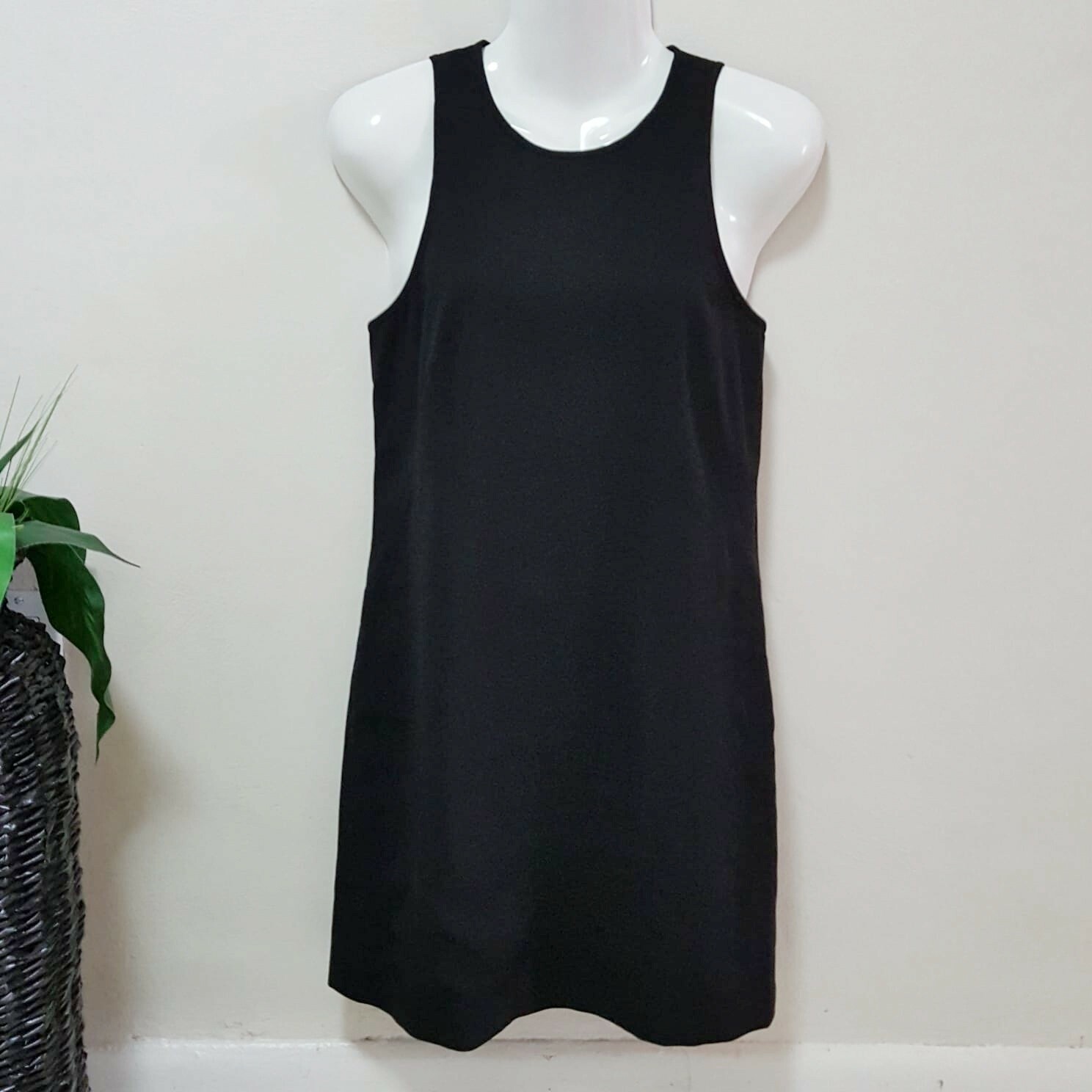 Anthropologie Collective 4C Dress Black Solid Shift Sleeveless Tank 2 LBD Career