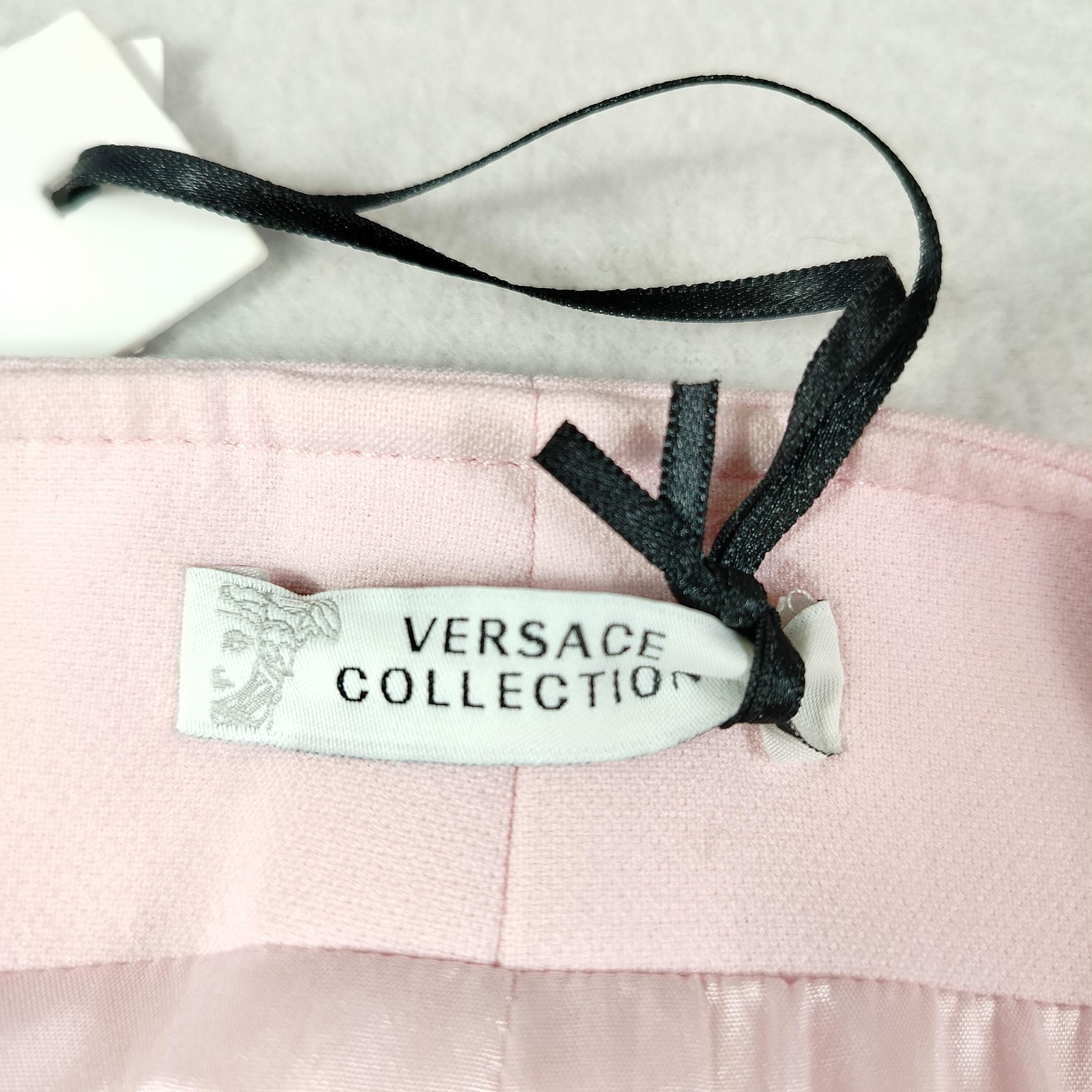 Versace Collection Dress Womens 50 Pink Sleeveless Sheath Medusa Zip Ring Pull
