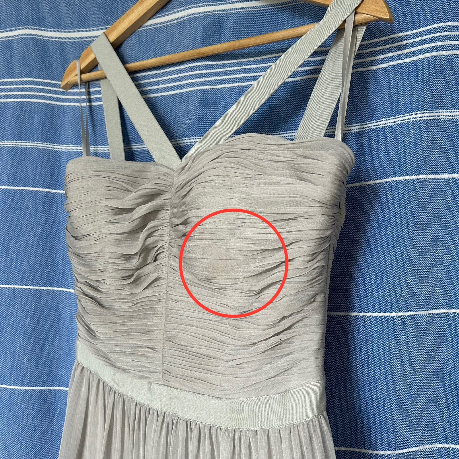 TED BAKER LANGLEY ‘Skaio’ Grey Long Maxi Dress Size 2 UK 10 Ballgown Prom Strap