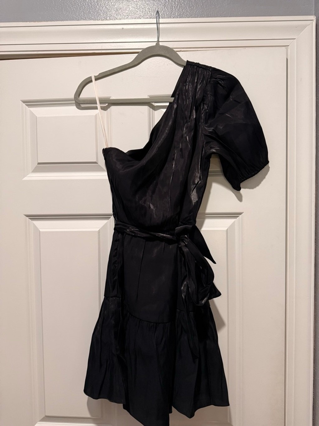 Women’s BCBGeneration Black One Shoulder Tiered Mini Dress Size 8