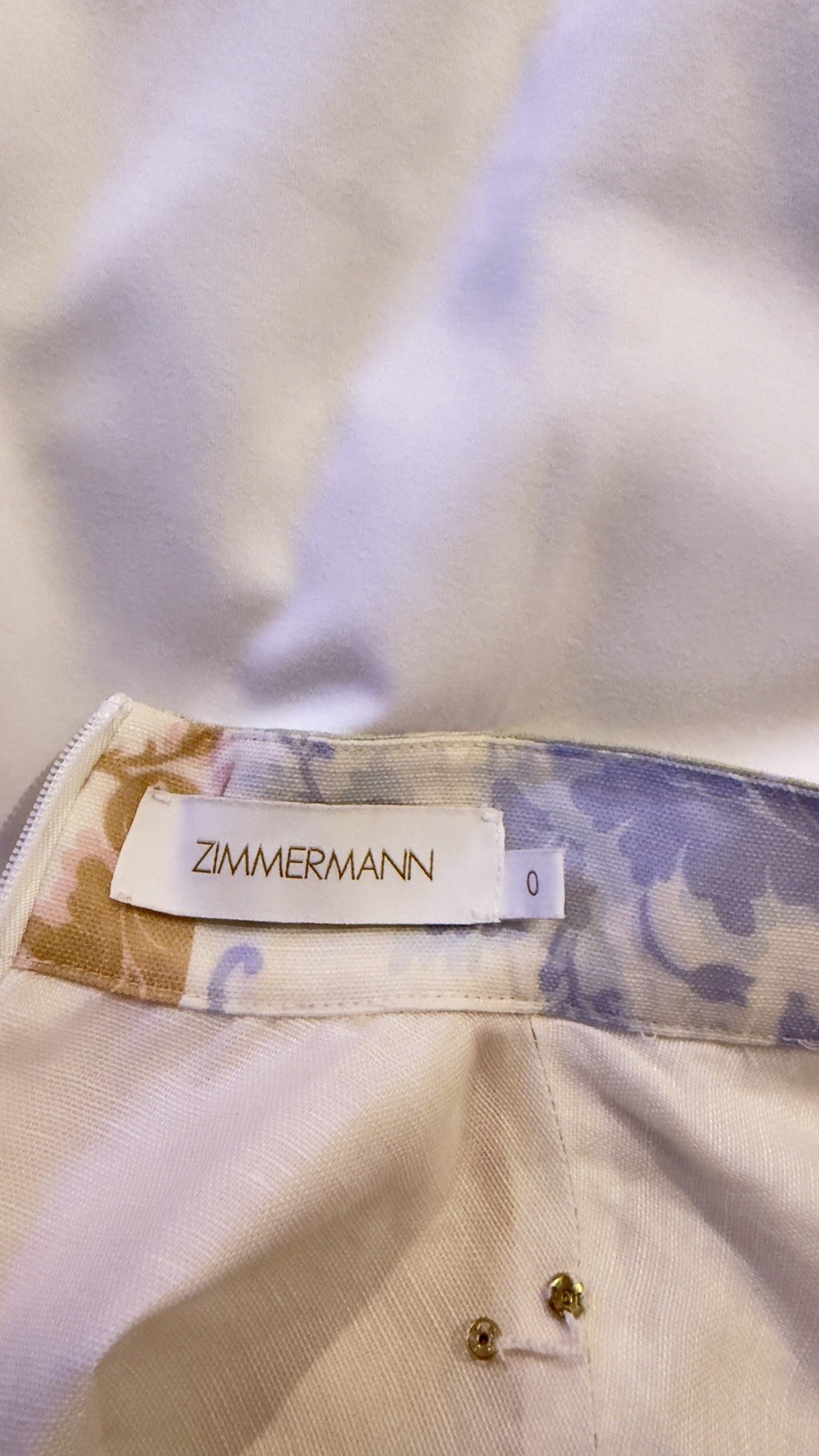 Zimmermann Post Card Lantern Floral Print Maxi Dress, Size 0/ AU 8