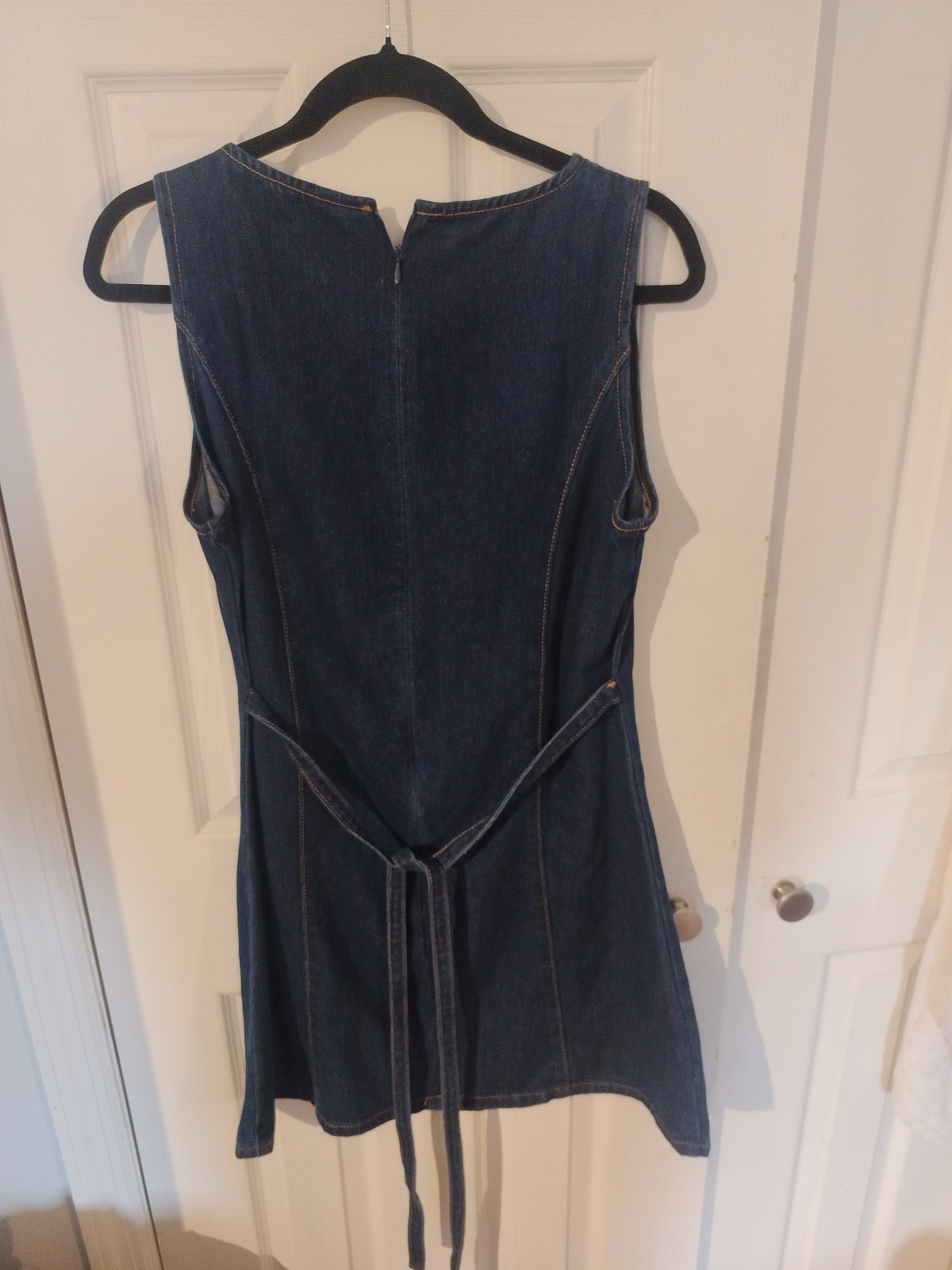 Denim Dress Sleeveless Size Large Normal