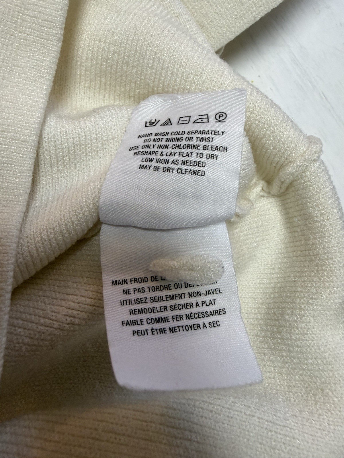 Moth Anthropologie Chester Dress Medium Ivory Off White Sweater Bell Sleeve