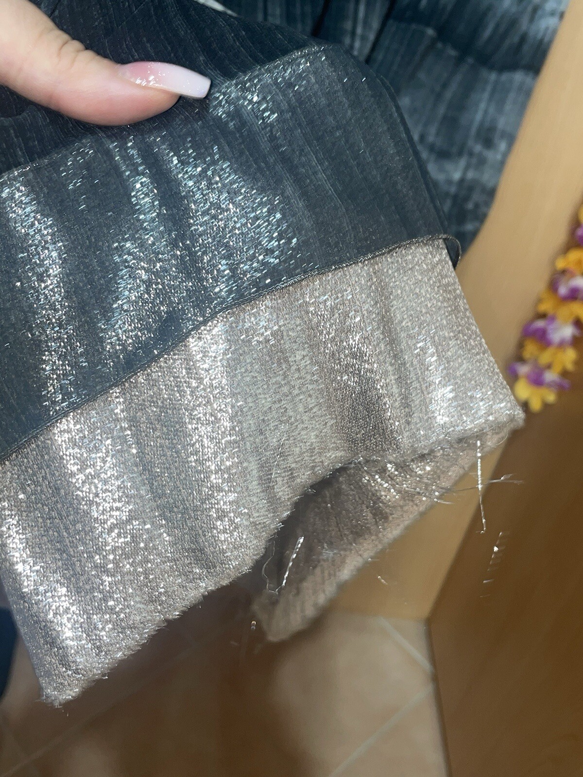 ROZAE NICHOLS GREY/SILVER GRADIENT LONG DRESS SIZE M RHINESTONE DRESS