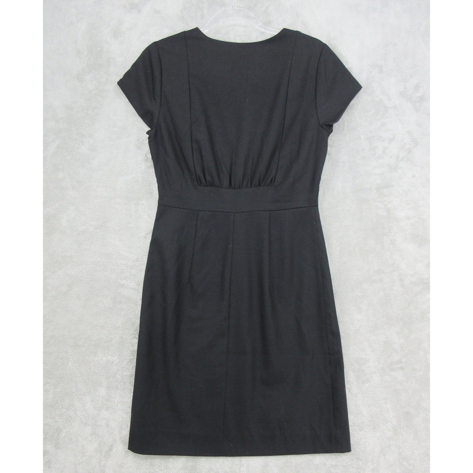 J Crew Dress Womens 6 Suiting Wool Sheath Classic Career Office City Zip Black