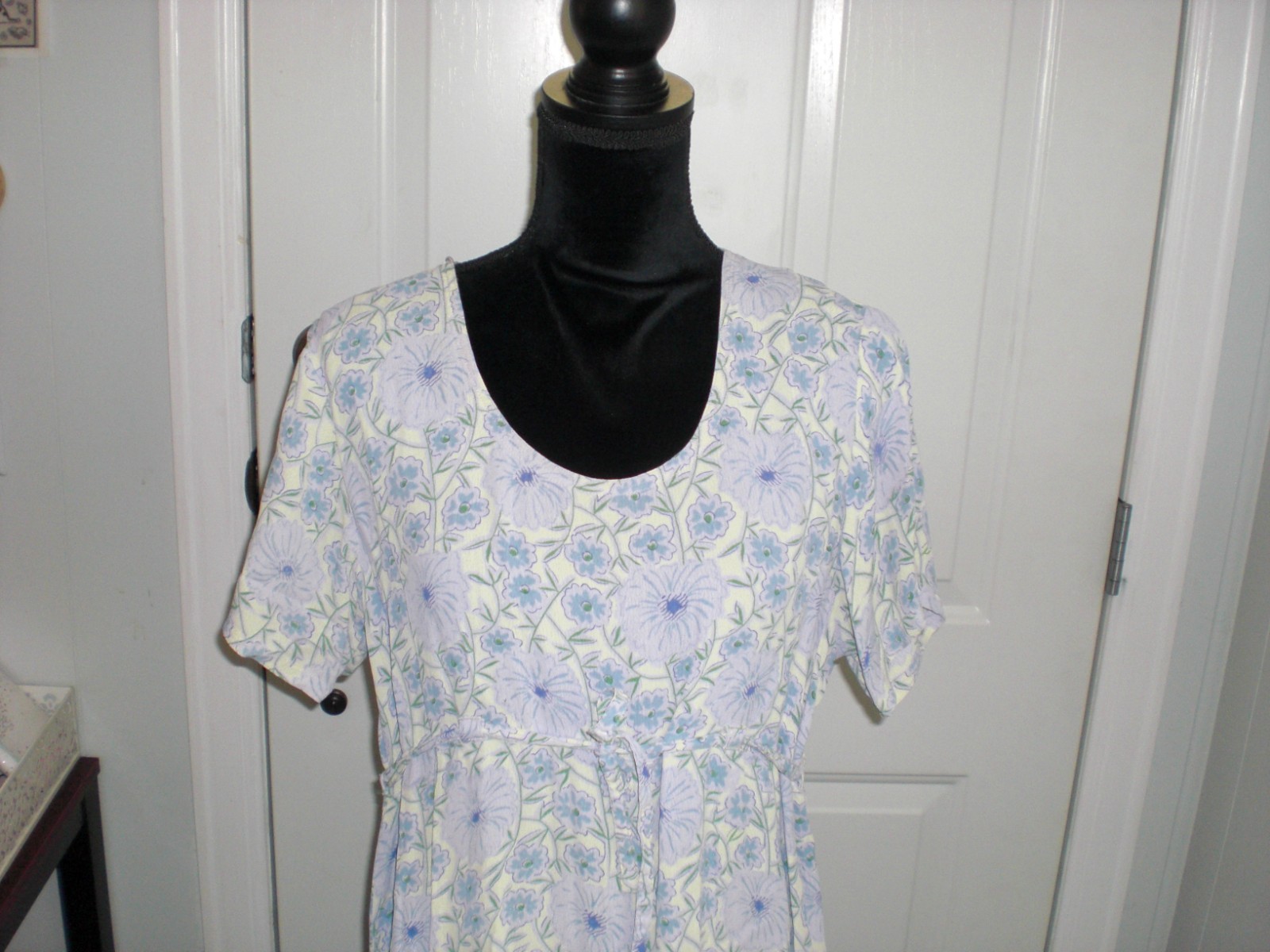 APRIL CORNELL for Cornell Trading Size L Lavender Flowered Preowned Dress
