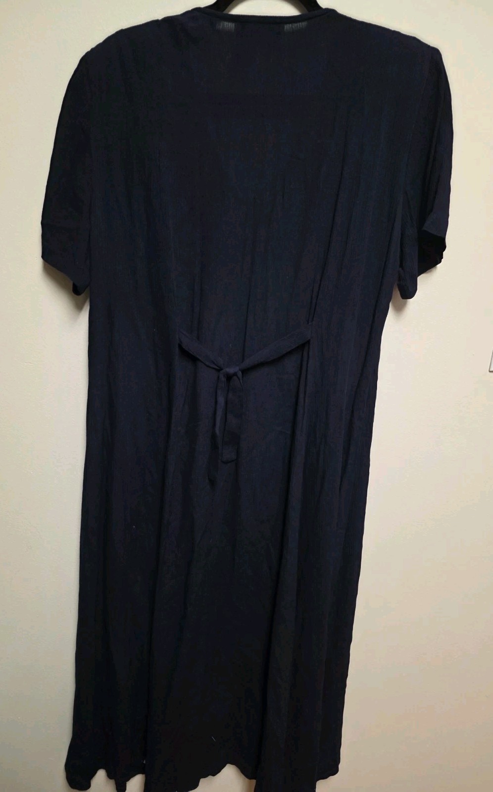 Betsy Lauren Blue Maxi Dress Size 14 Cottage Core Rayon Short Sleeve