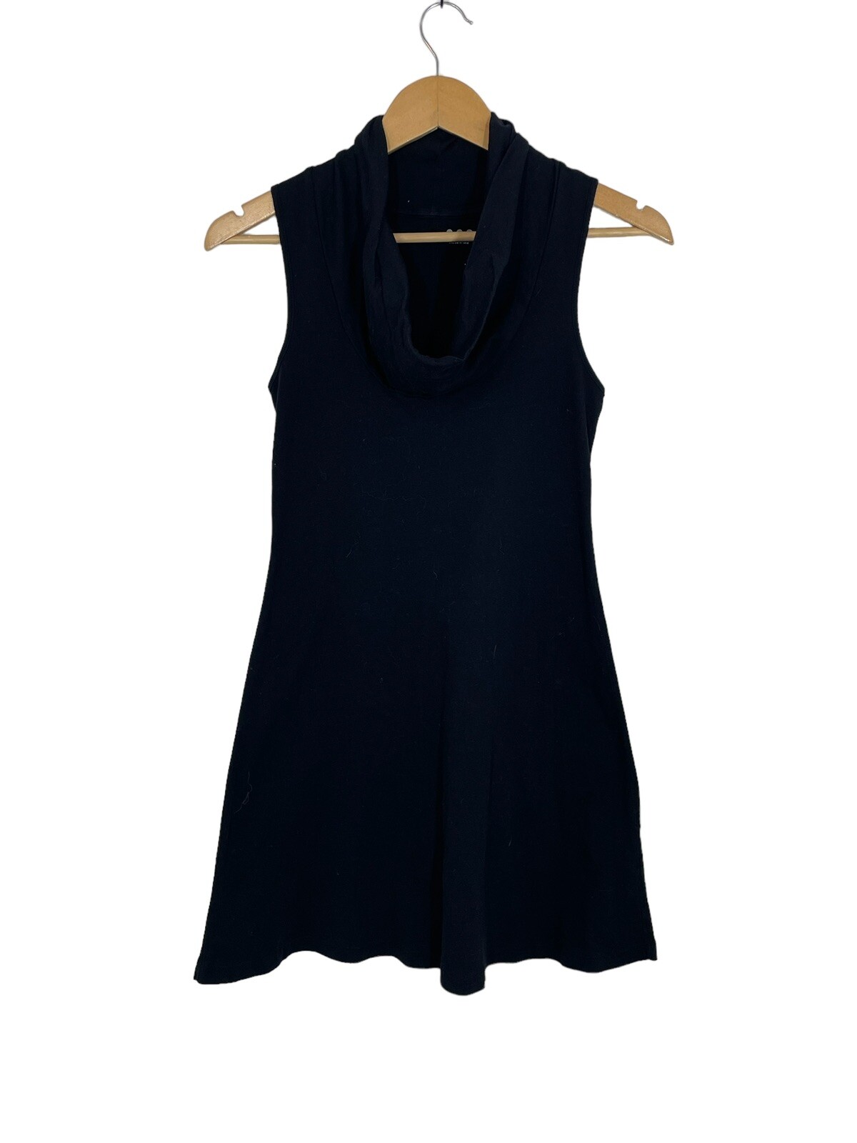 Three Dots Womens Meryl Cowl Neck Shift Dress Sleeveless Black Size XS