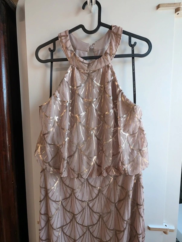 Sorella Vita Beaded Maxi Bridesmaid Dress UK 14 BNWT Blush Pink Occasion