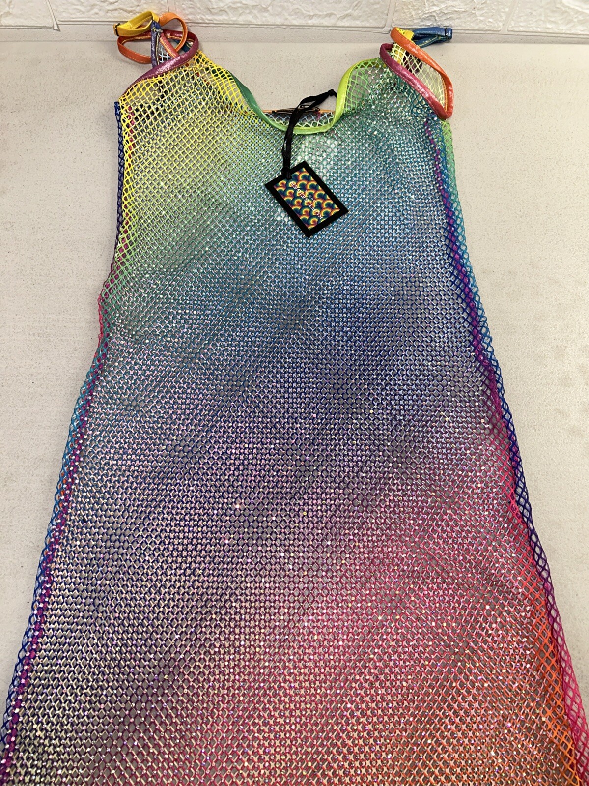 KURT GEIGER gradient Mesh Mini Dress