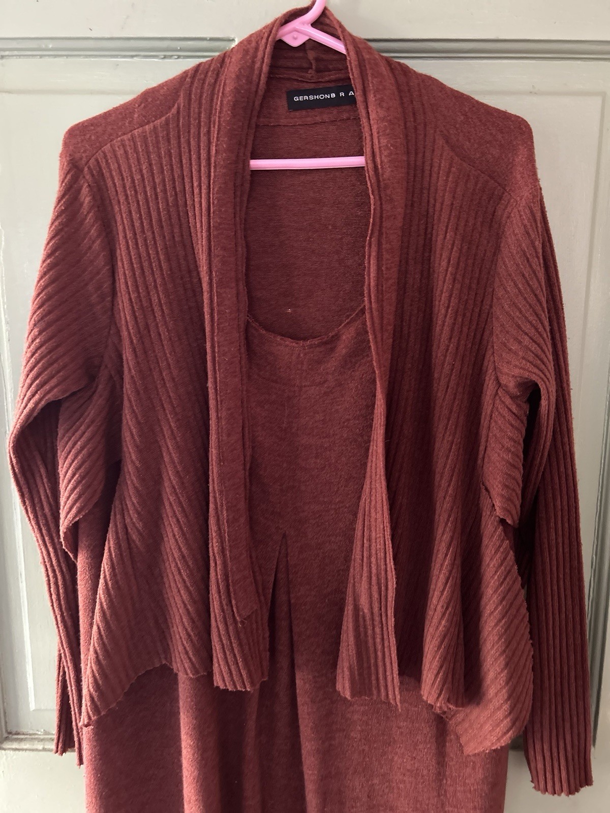 Gershon Bram Womens Dress Wool Oversized Lagenlook Art To Wear MIDI Maxi