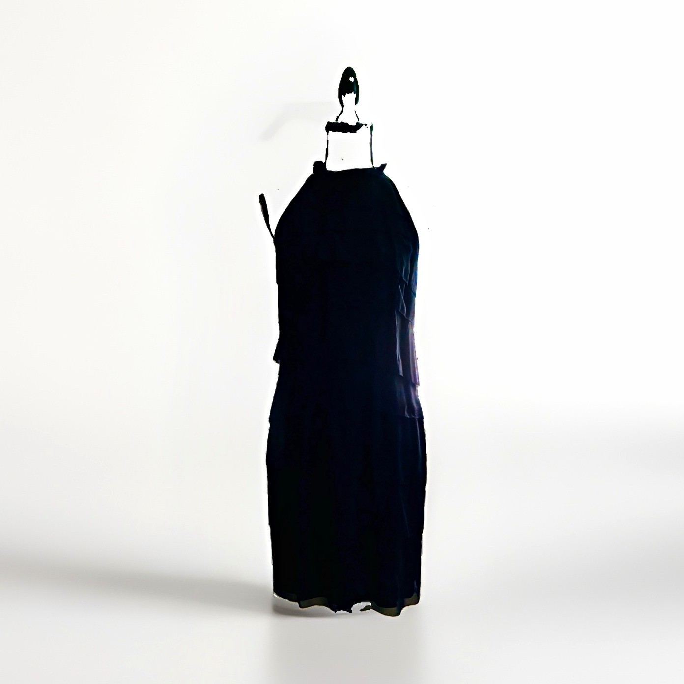 Vince – 100% SILK Black Tiered Cocktail Dress – Women, Size 6