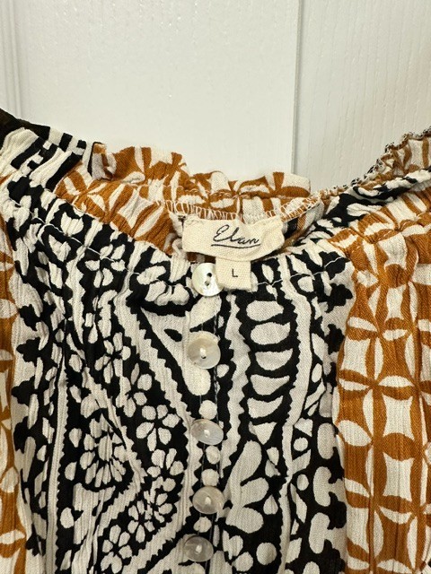 ELAN PATTERNED TUBE TOP DRESS SHEER | WOMEN | SIZE L