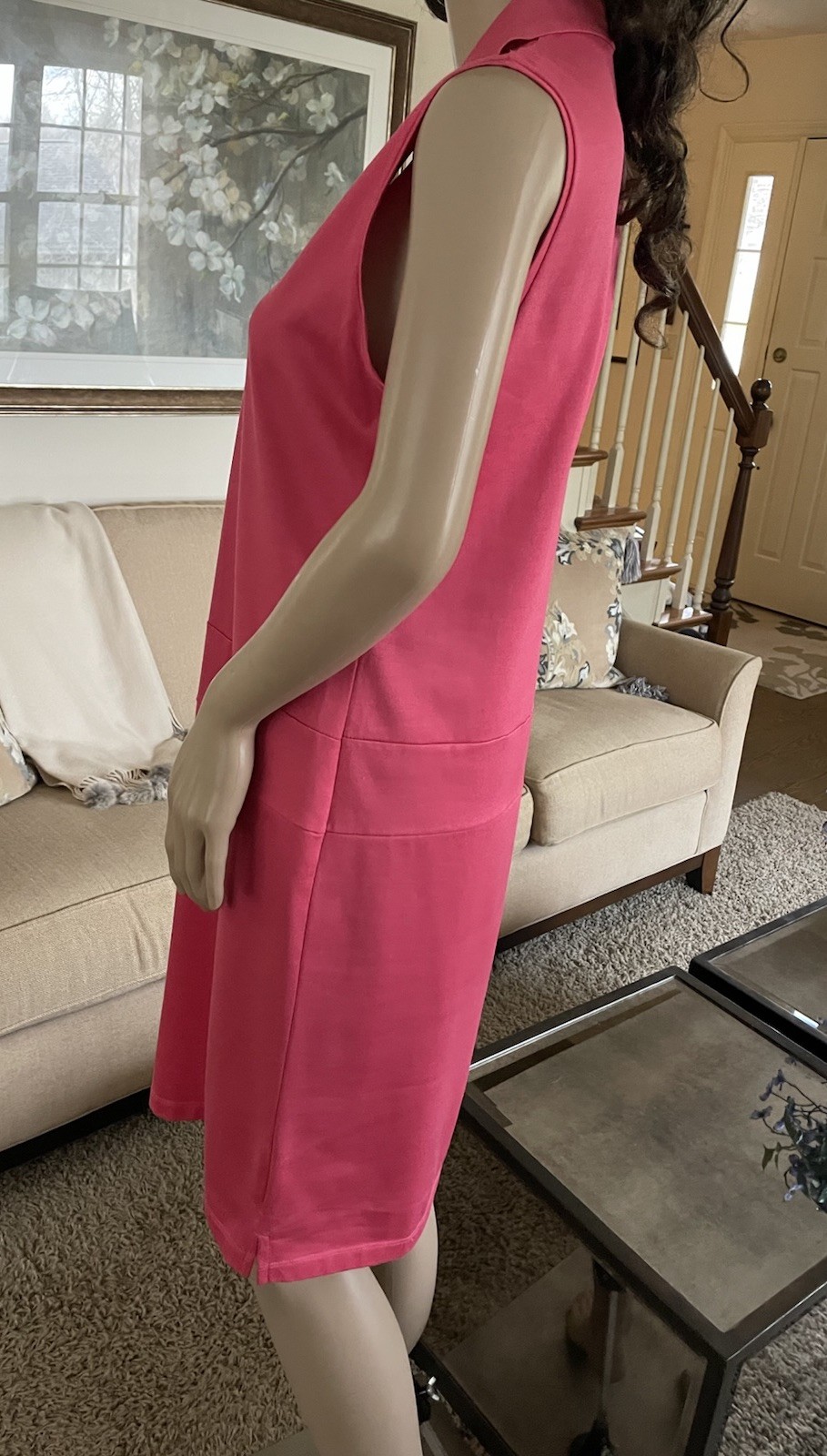 Peter Millar Performance Golf Dress Polo Collared Sleeveless Pink Size M EPC