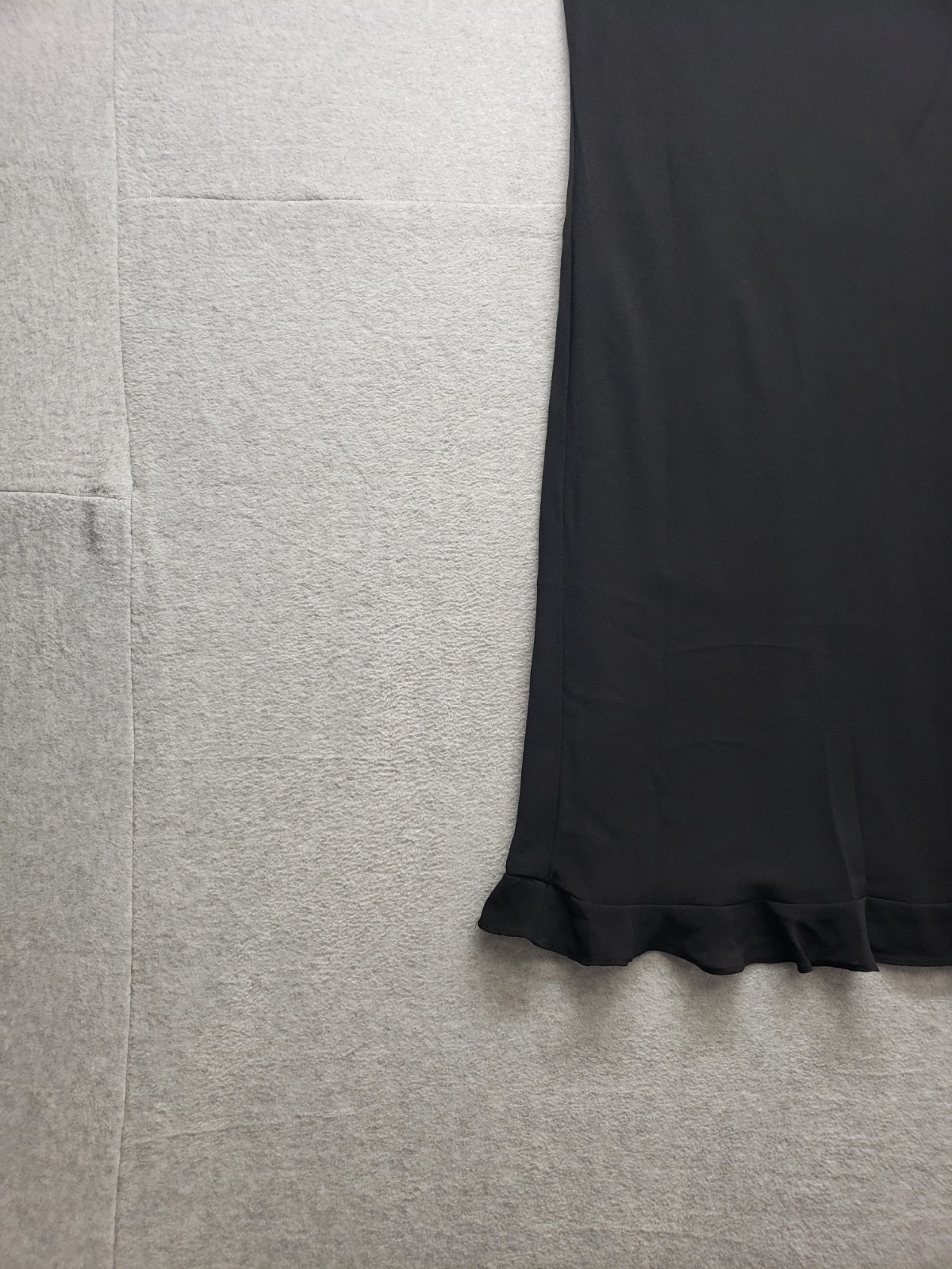 Studio I Women Dresses 16 Black Round Neck Sleeveless Ruffled Hem Logo Outdoor