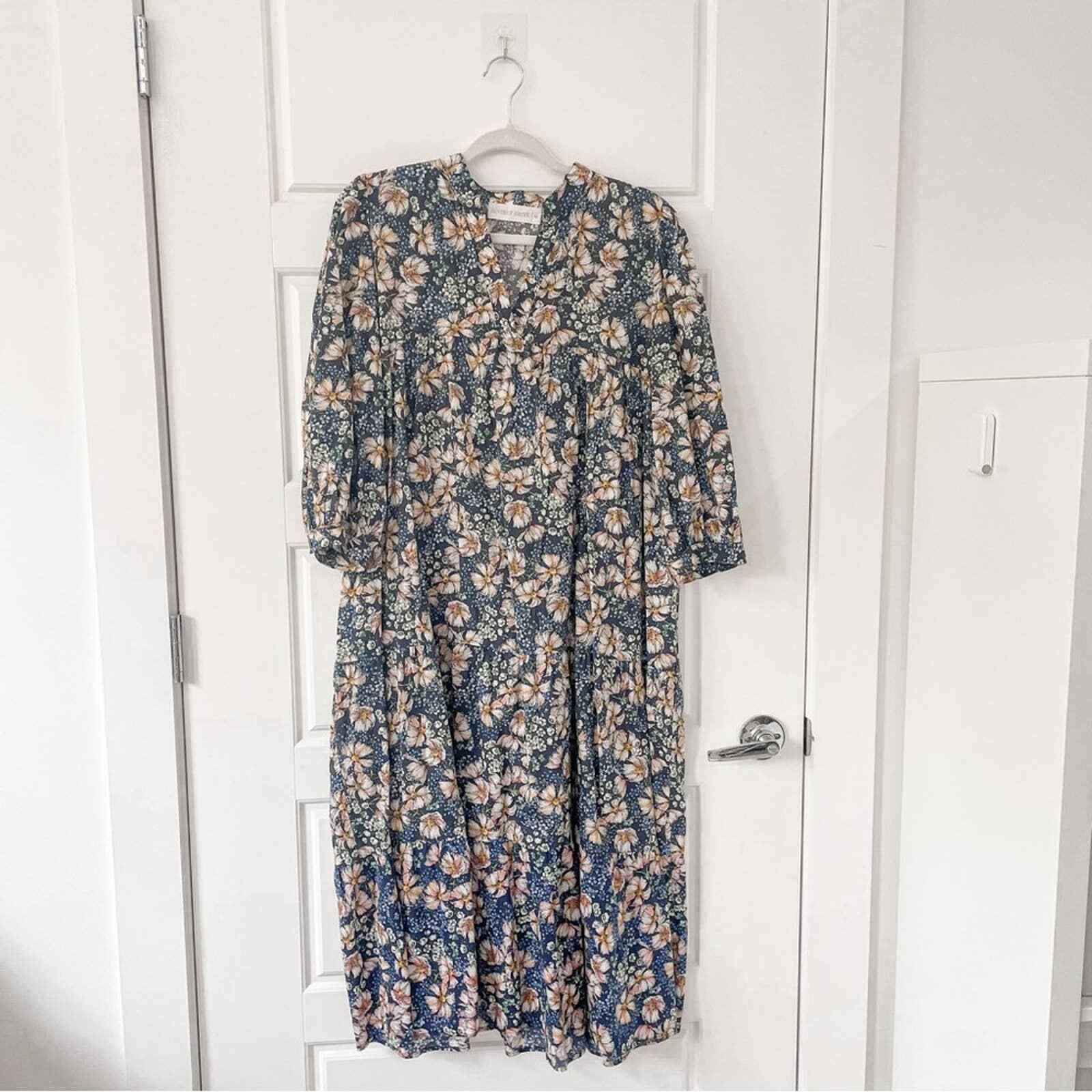 Beverly Drive Cotton Lawn Midi Day Gown Coral