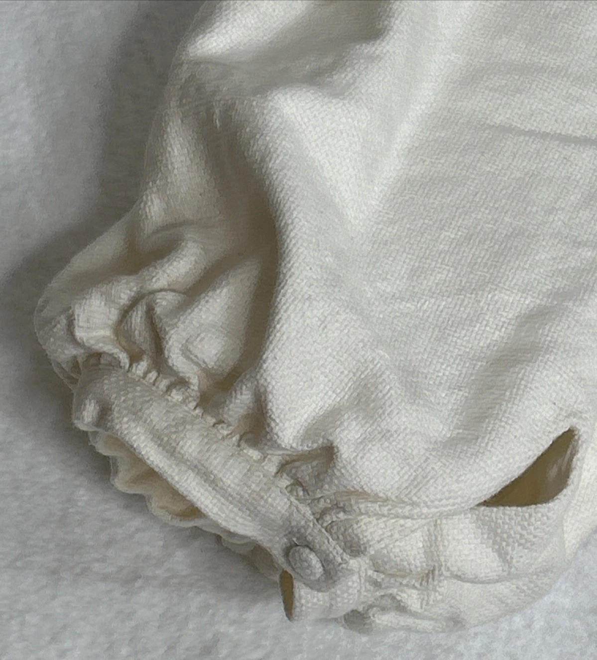 Rosae Paris Ecru Le Nympheas Statement Dress Size 38 Medium Puff Sleeve Short