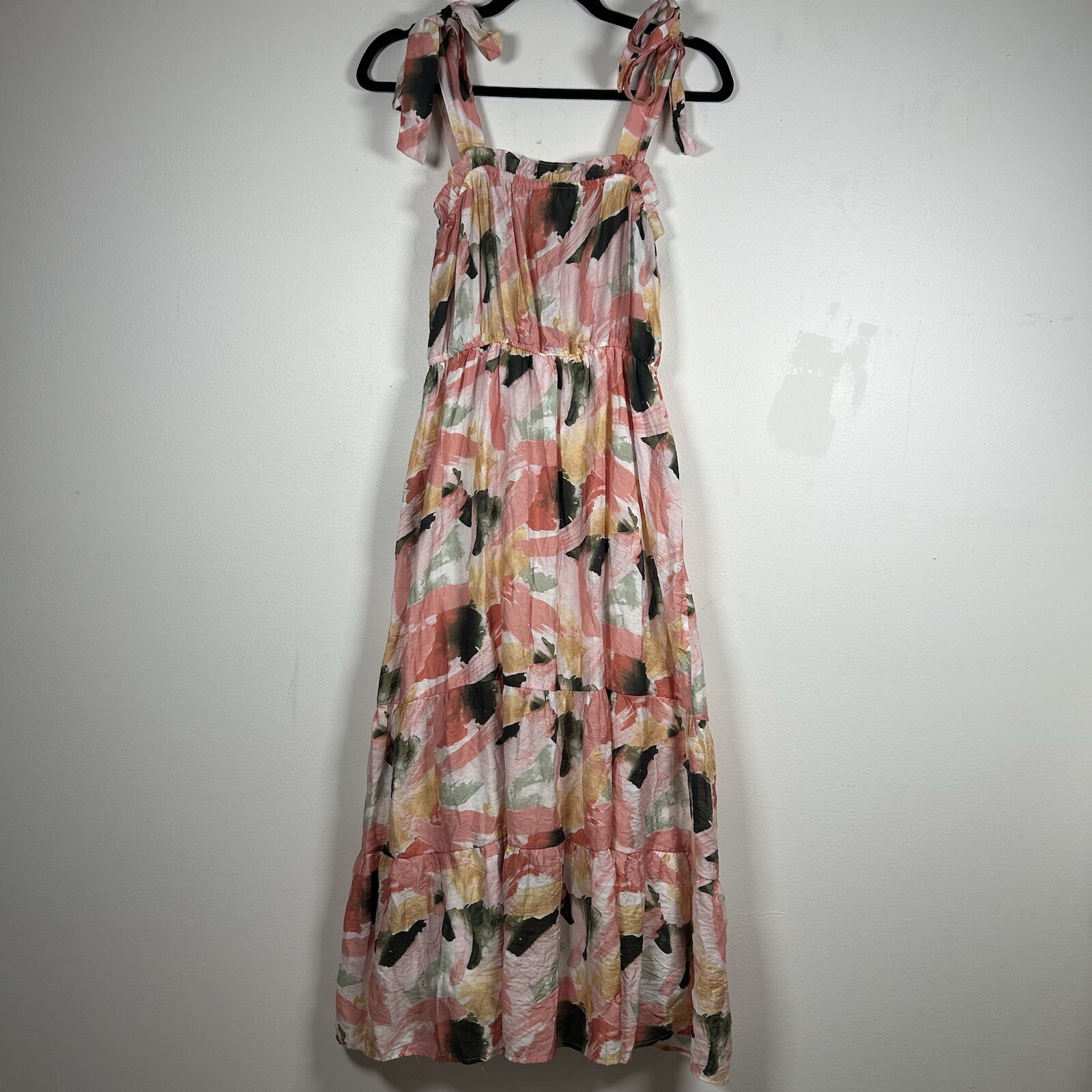 By The River Tiered Sundress Large L Cottagecore Floral Fairy Prairie