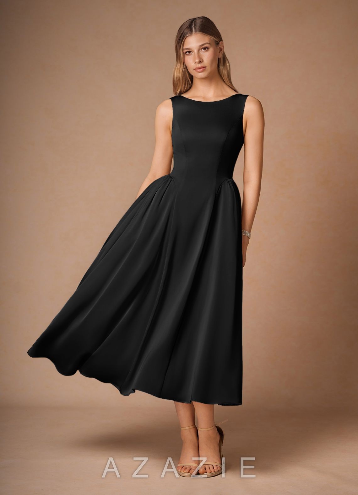 Casey Mocha Coco Midi Dress-AZAZIE|23607