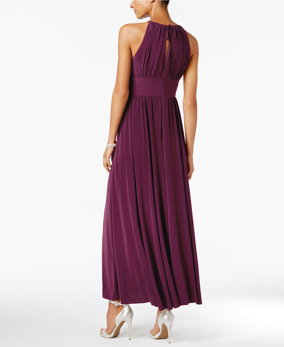 NWT- R&M Richards ~Size 10~ Beaded Sequined Keyhole Front-Slit Dress Bridal Z