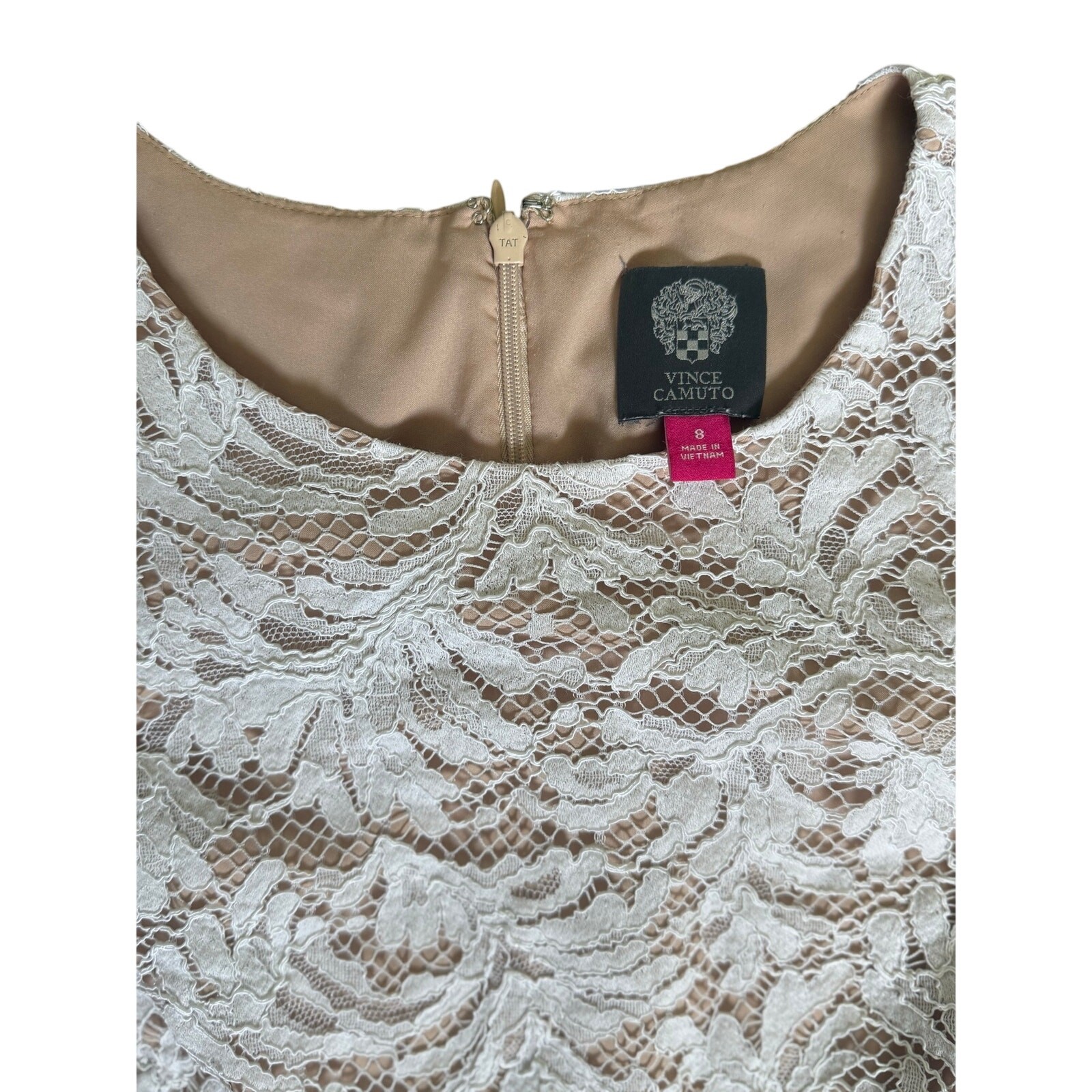Vincent Camuto Ivory Lace Dress