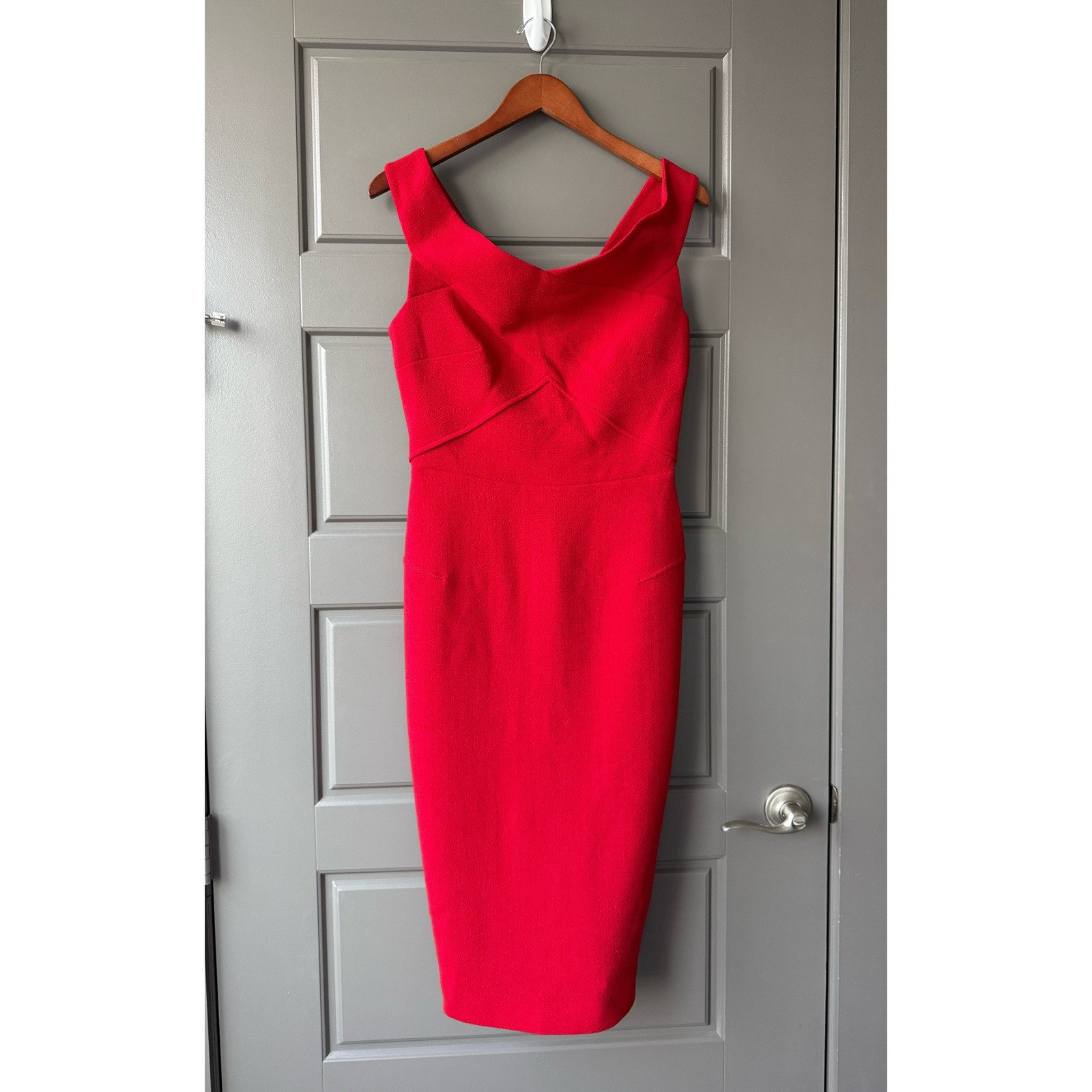 Roland Mouret Amarula Wool midi dress size uk 12 us 8