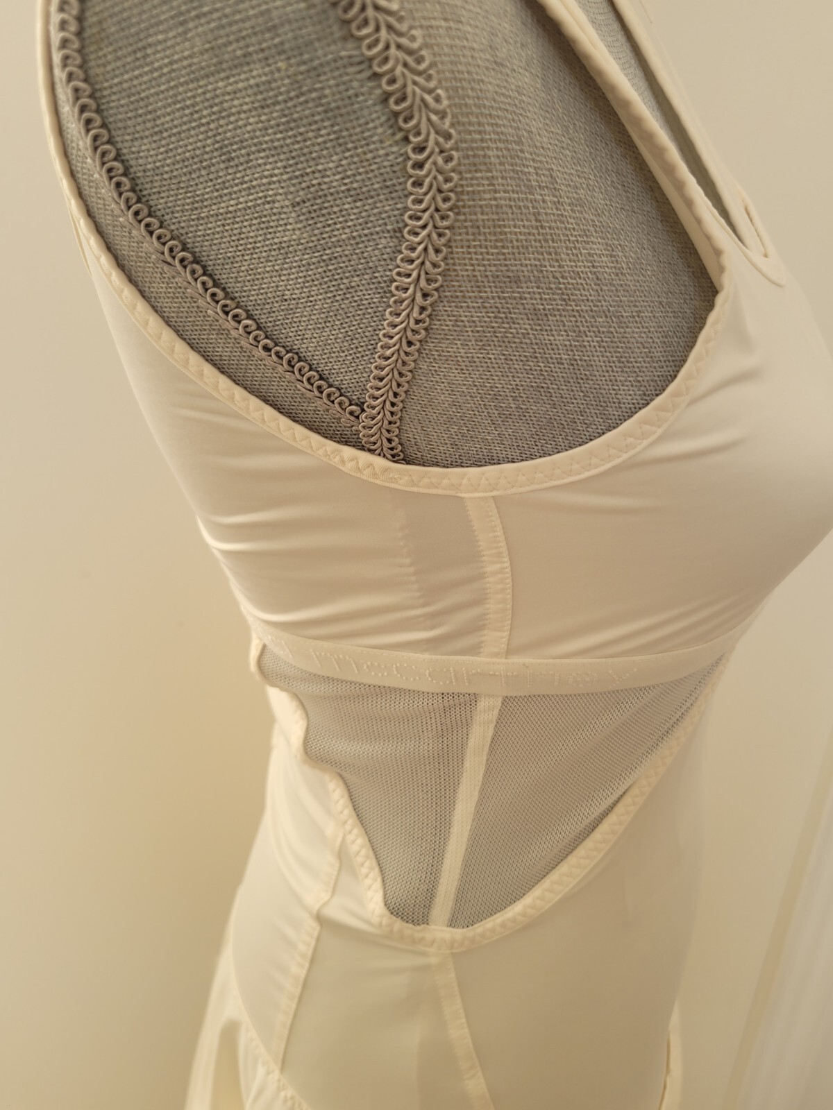 adidas by Stella McCartney Off White Pleated Layered Mesh Tennis Dress Small