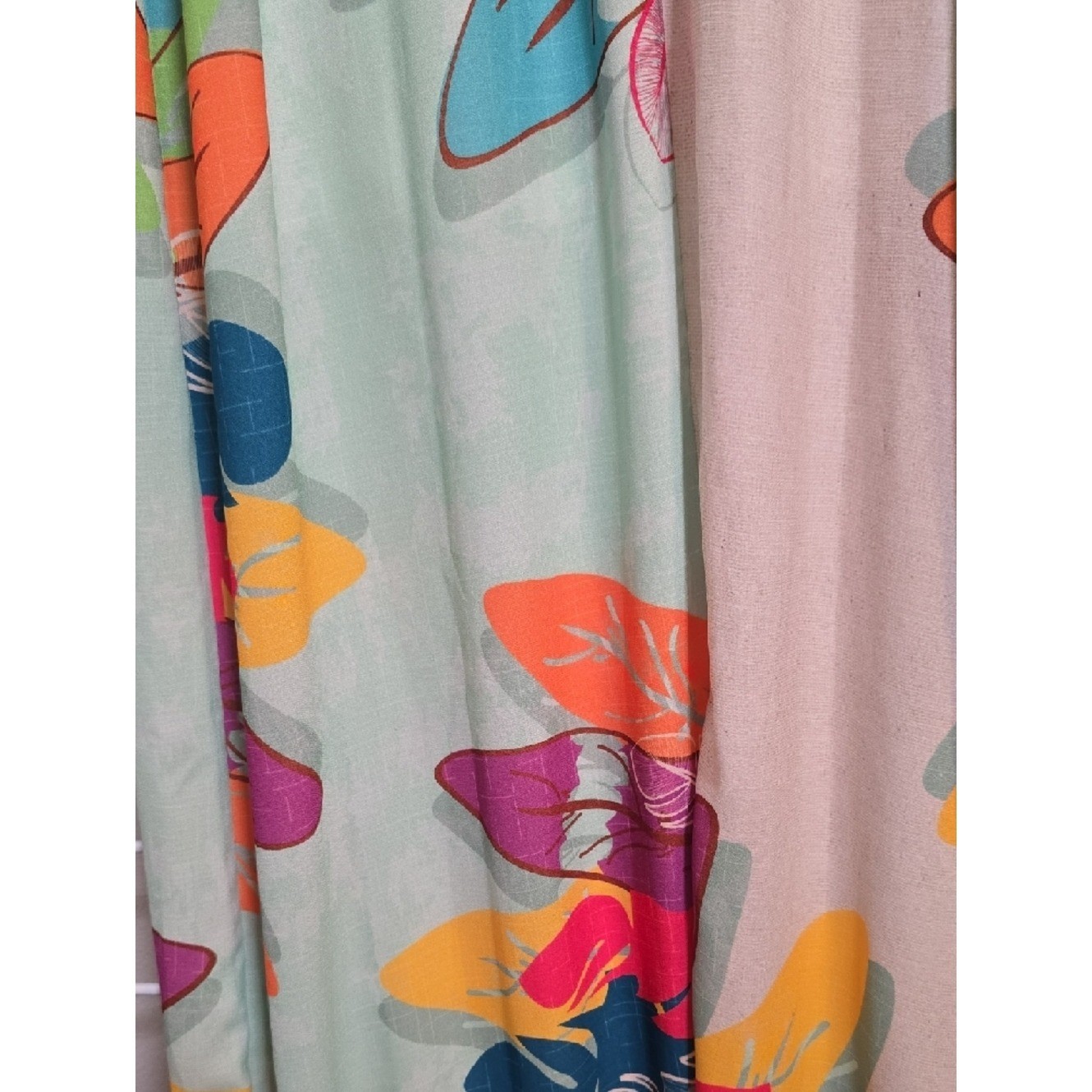 Tropical Colorful Leaf Pattern Yumarimel Brazilian Maxi Dress Size Medium NWT