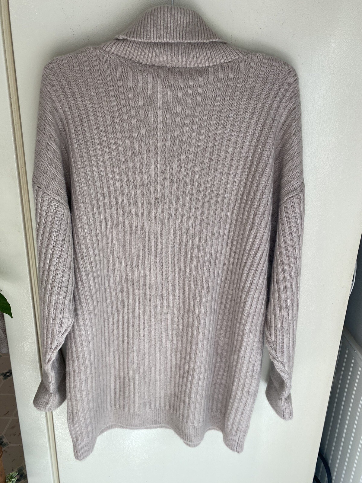 & Other Stories Turtleneck Wool Blend Ribbed Sweater Mini Dress Size S NEW Beige