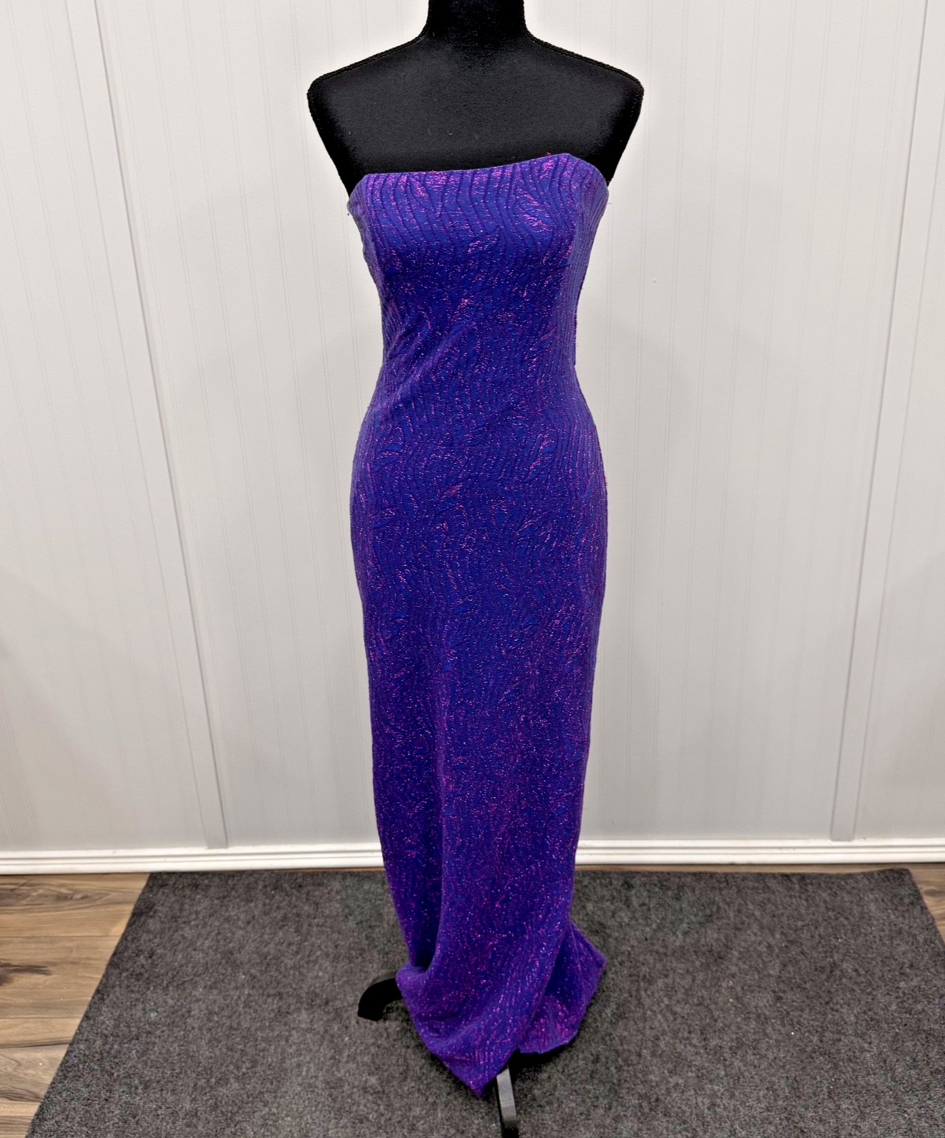 VTG Jessica McClintock for Gunne Sax Women’s Sz 7 Purple Strapless Evening Gown