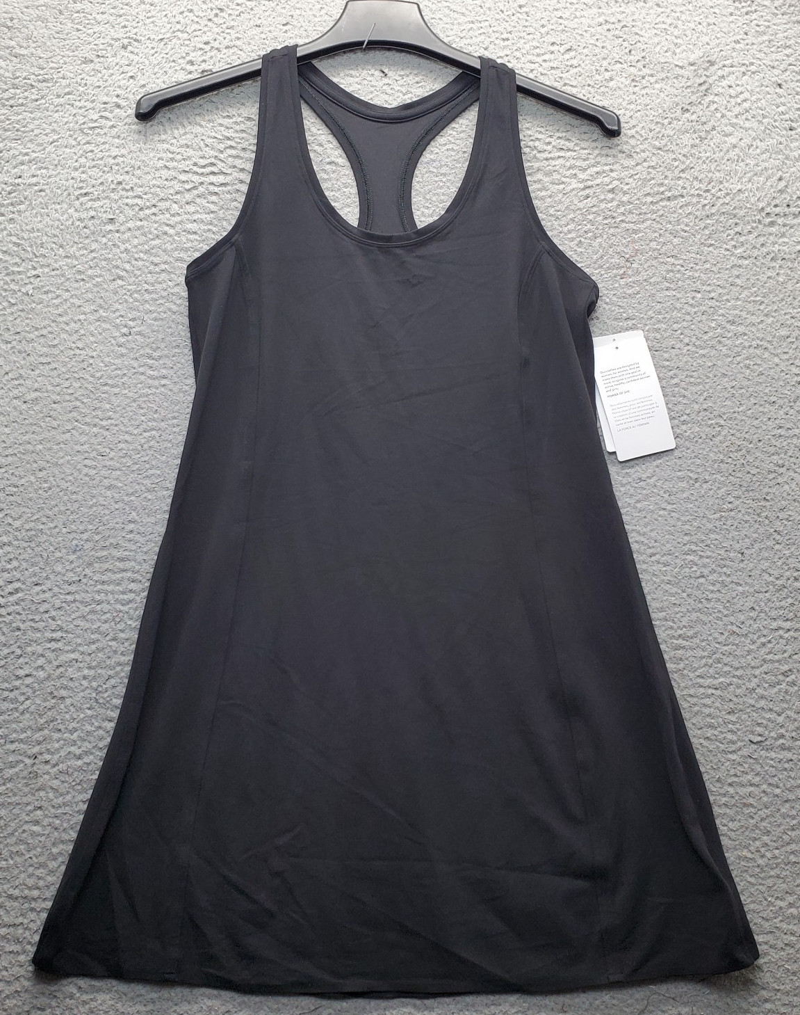 Athleta On My Way Athletic Dress Womens L Black Racerback Yoga & Gym Training