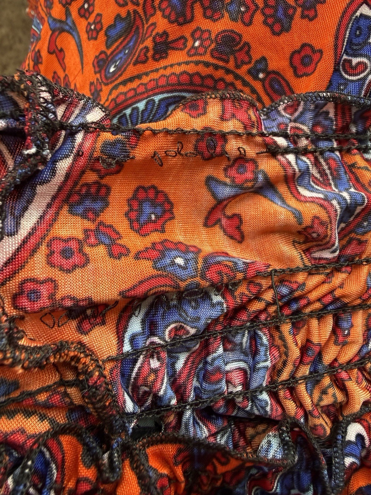 Just Love Mini Sun Dres/ Cover Up Smocked Bust Vibrant Colorful Paisley 1X