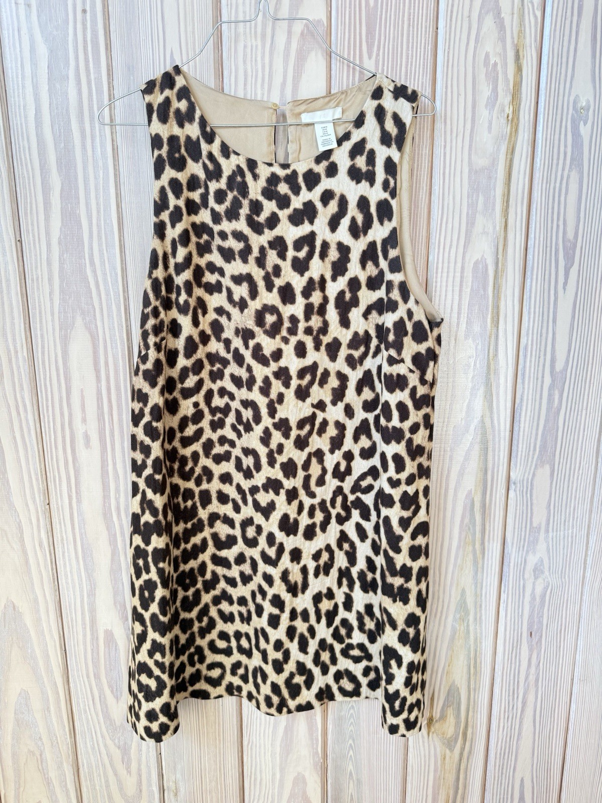 H&M Leopard Print Woman’s Sleeveless Dress /Size Medium 33 in Length