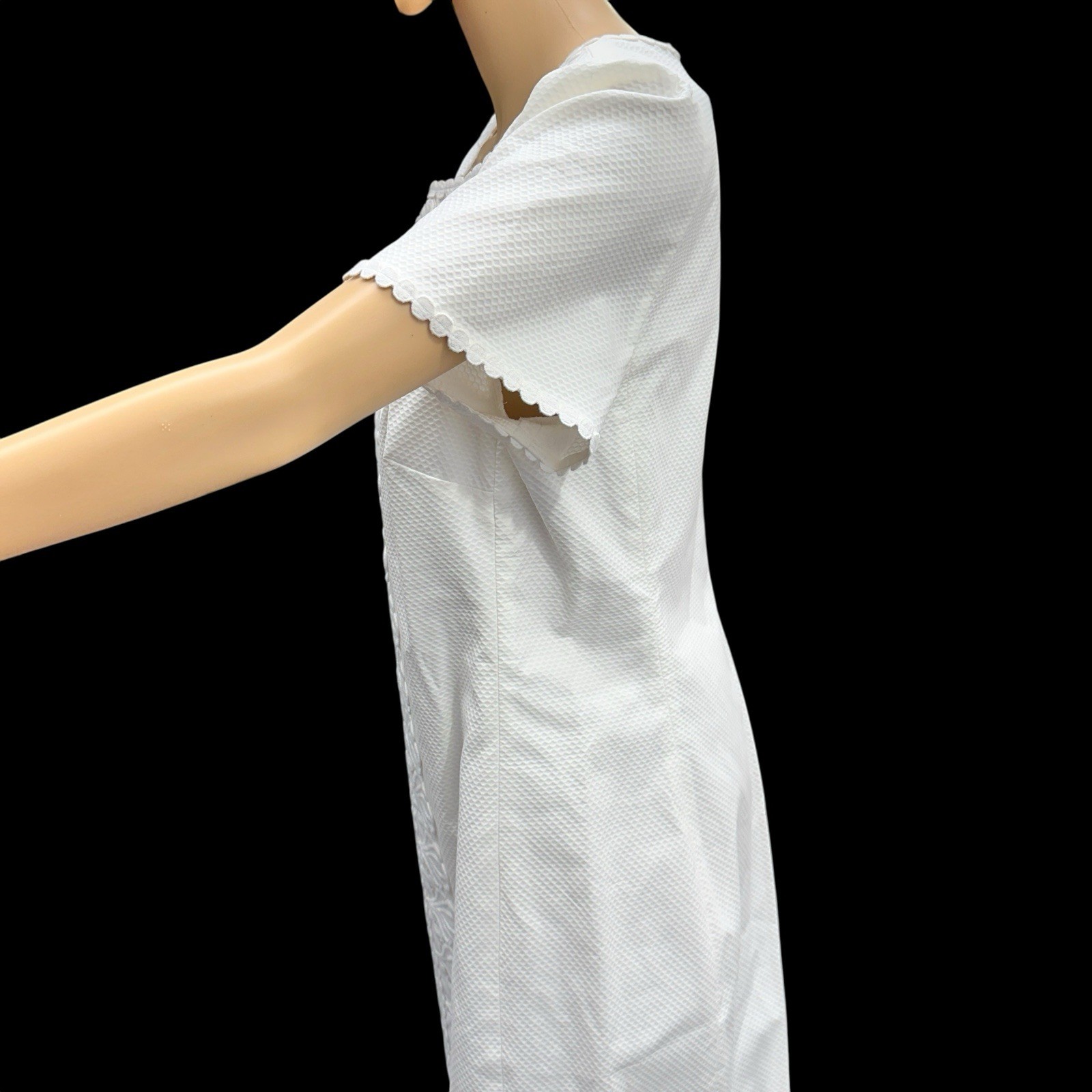 Lilly Pulitzer Maisie Stretch Piqué Shift Dress Resort White Size 12 NWT /cb