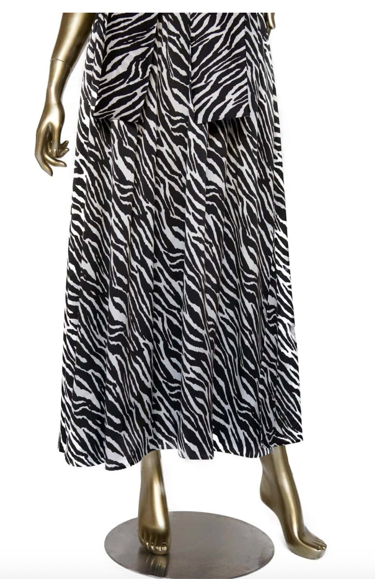 Magda Butrym Zebra Print Midi Dress